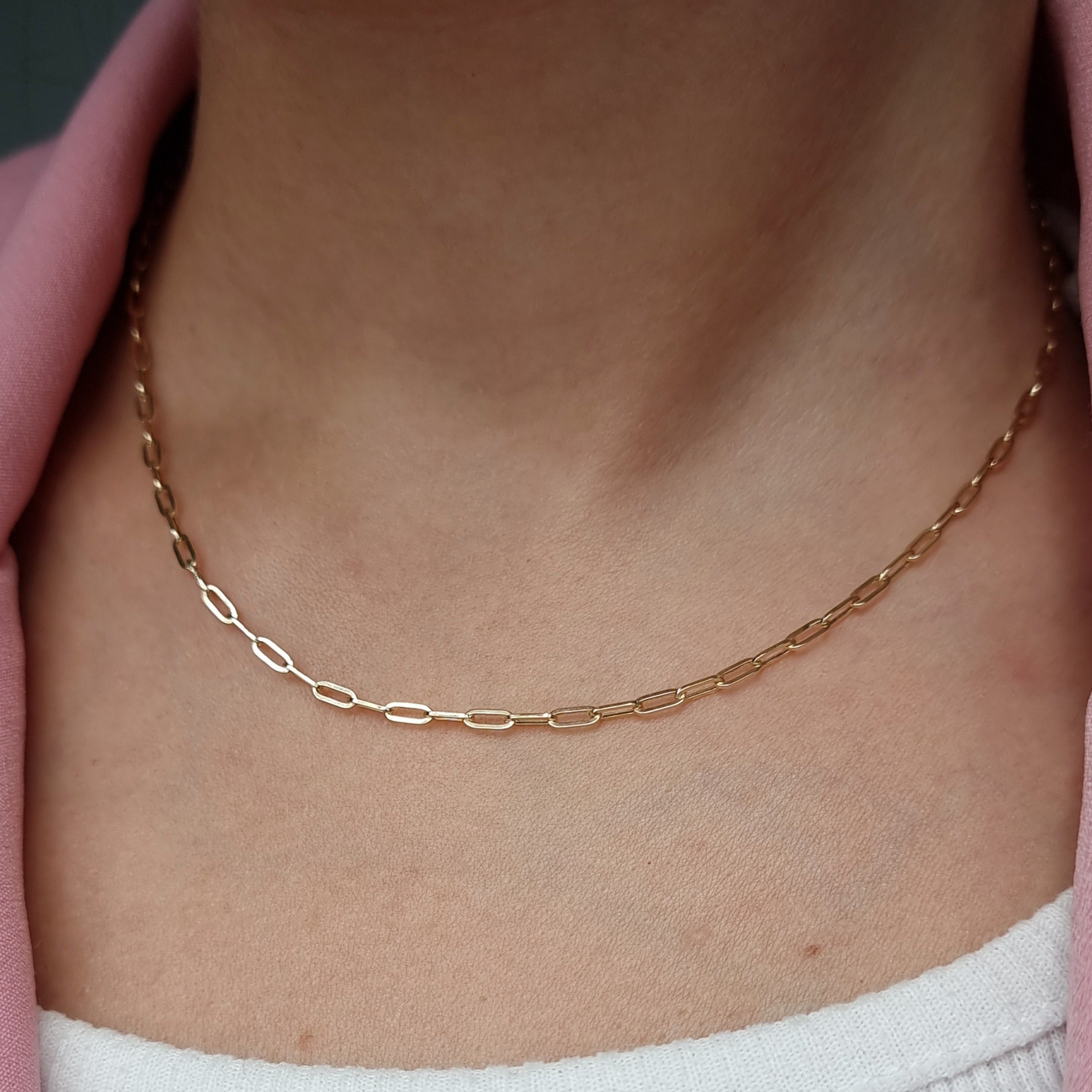 18K Pure Gold Linked Chain