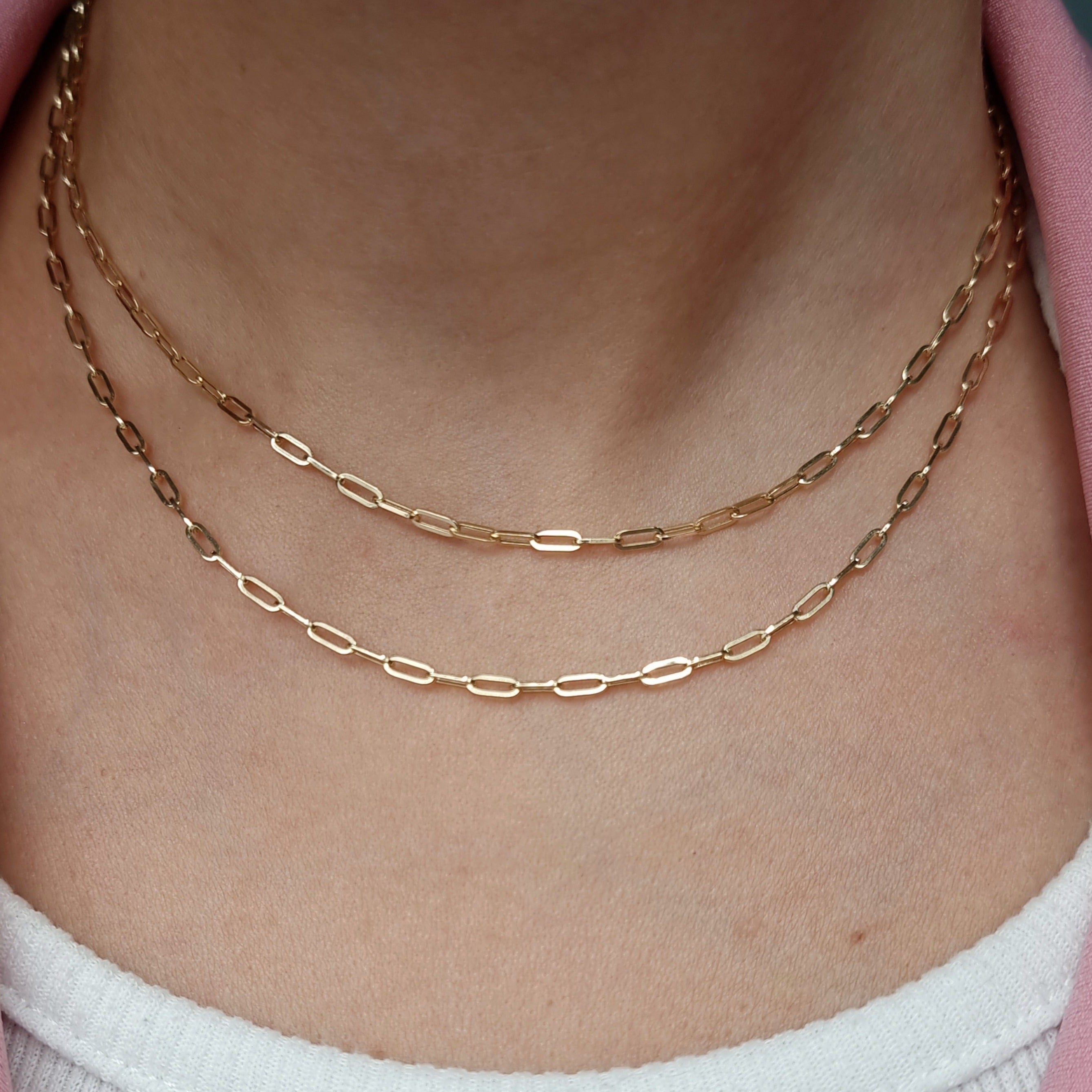 18K Pure Gold Linked Chain