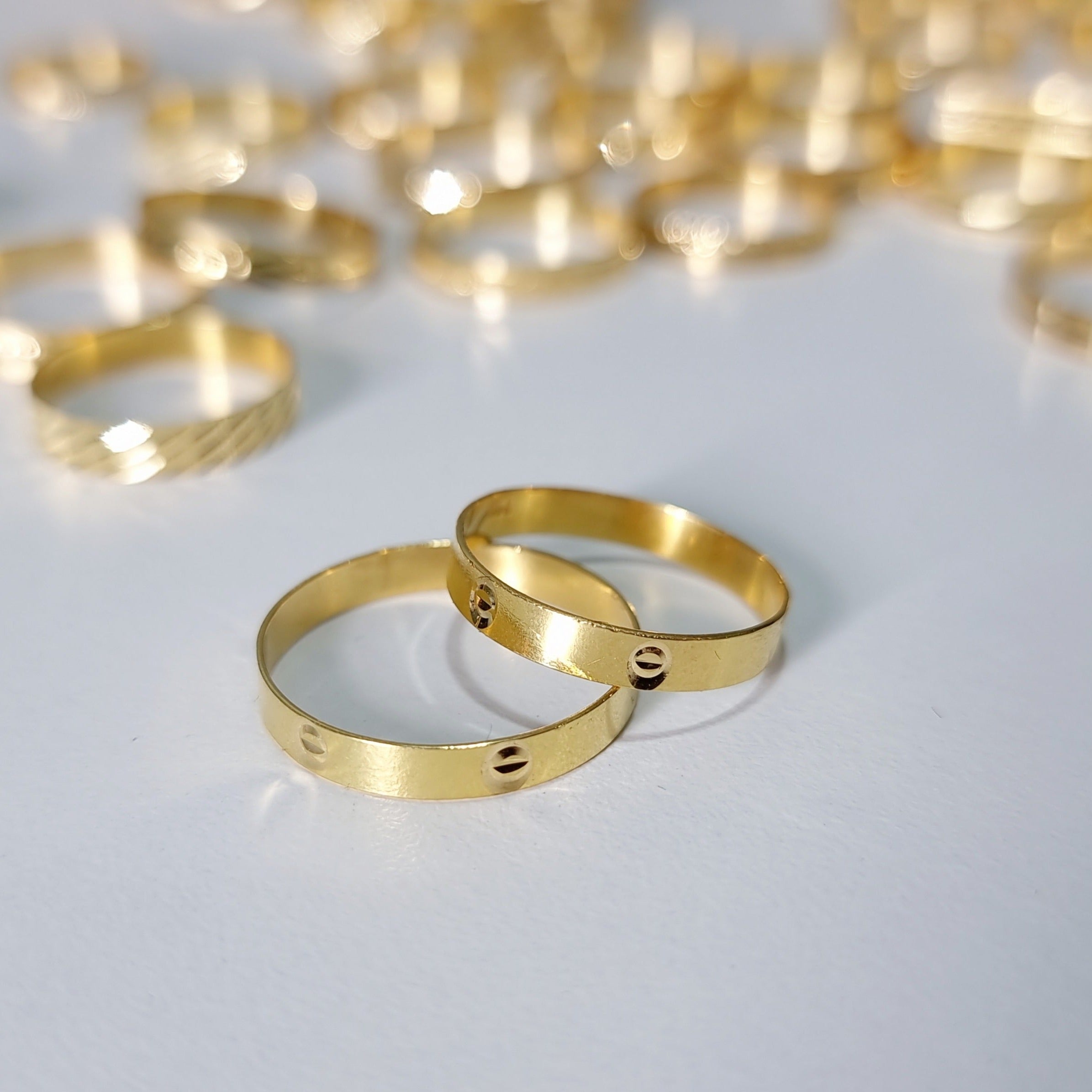 18K Pure Gold Elegant Ring 18K Gold Rings Engagement Rings