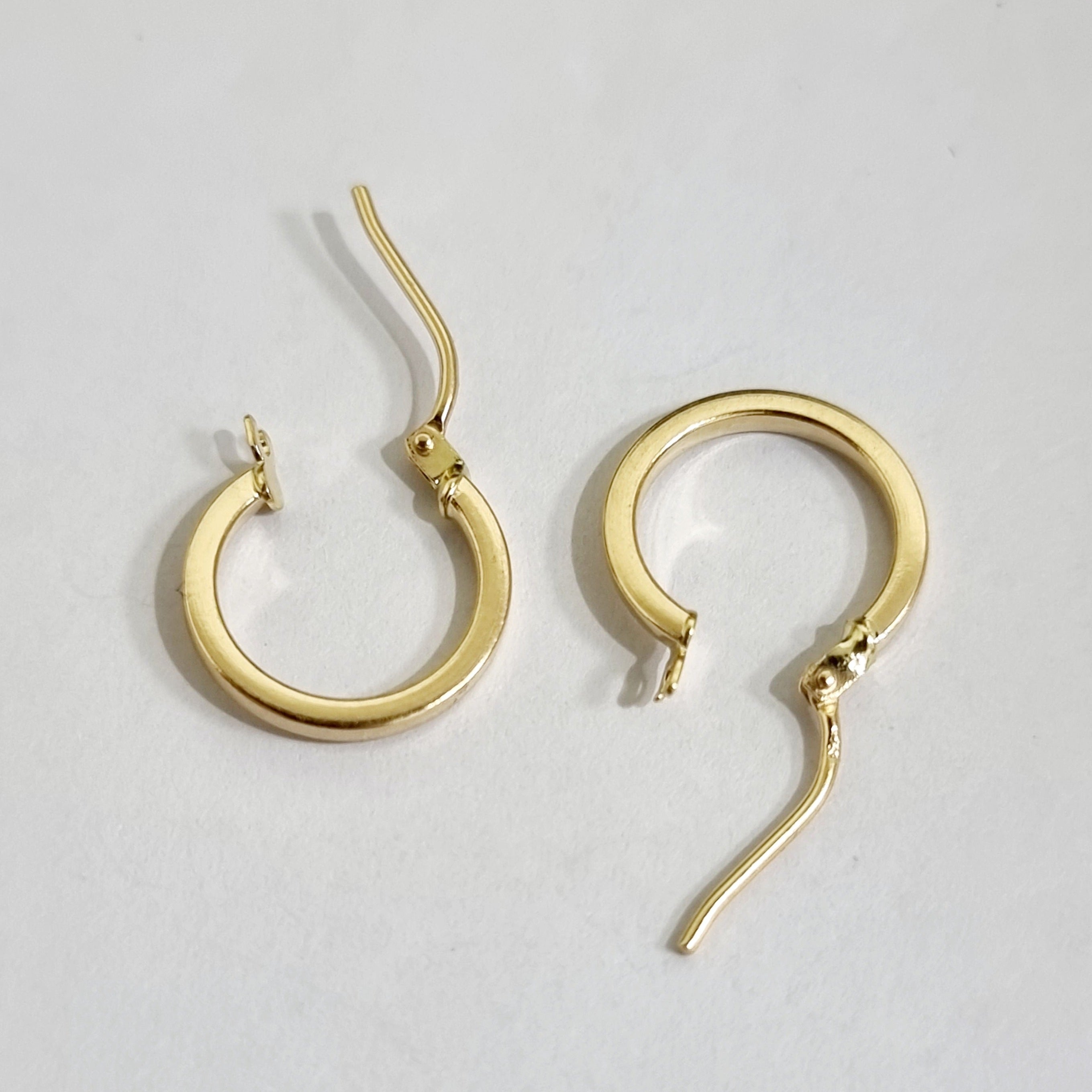 18K Pure Gold Fine Round Earring Set