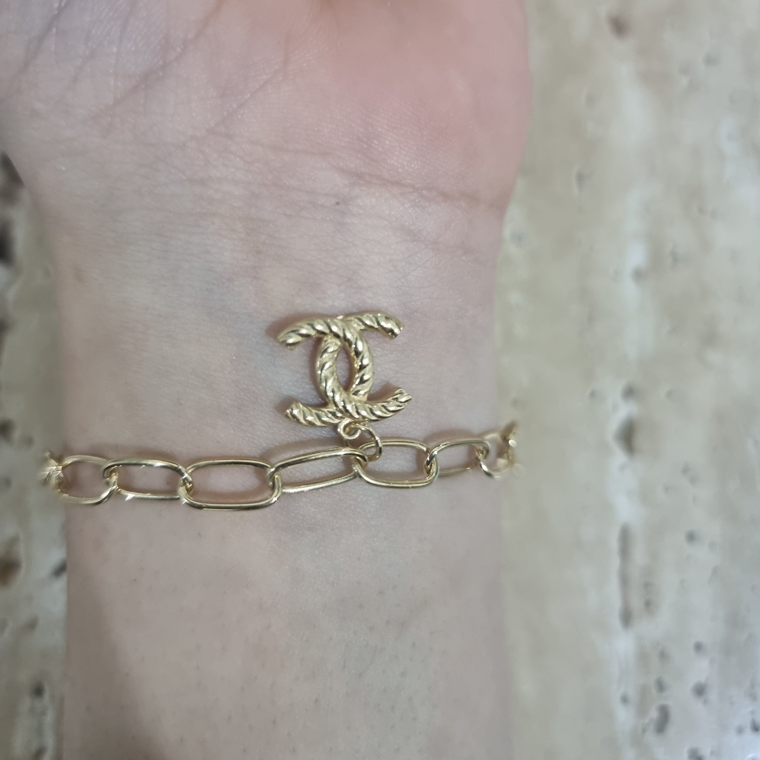 18K Pure Gold Elegant C.H Bracelet