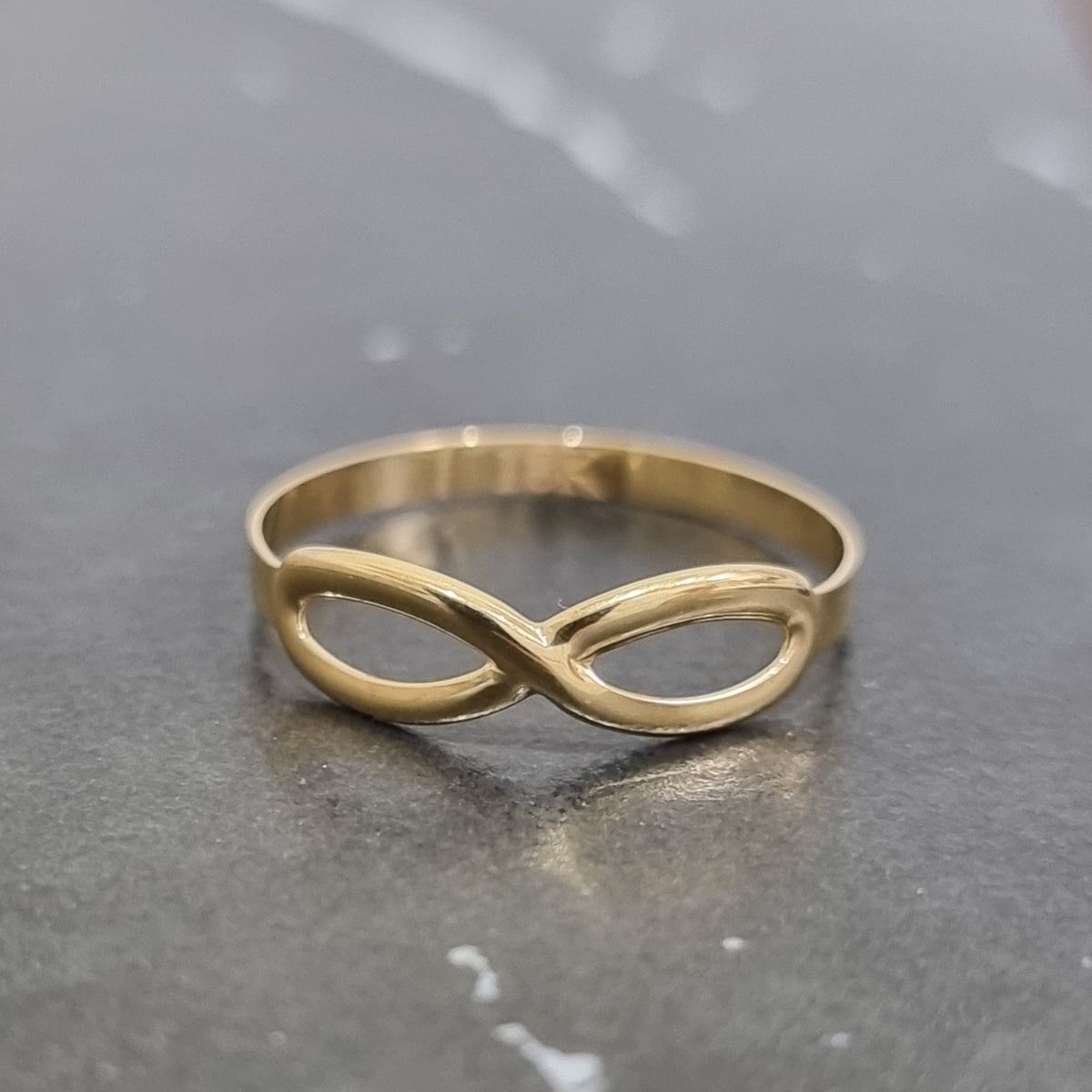 18K Pure Gold Infinity Ring – Tala Gold Collection