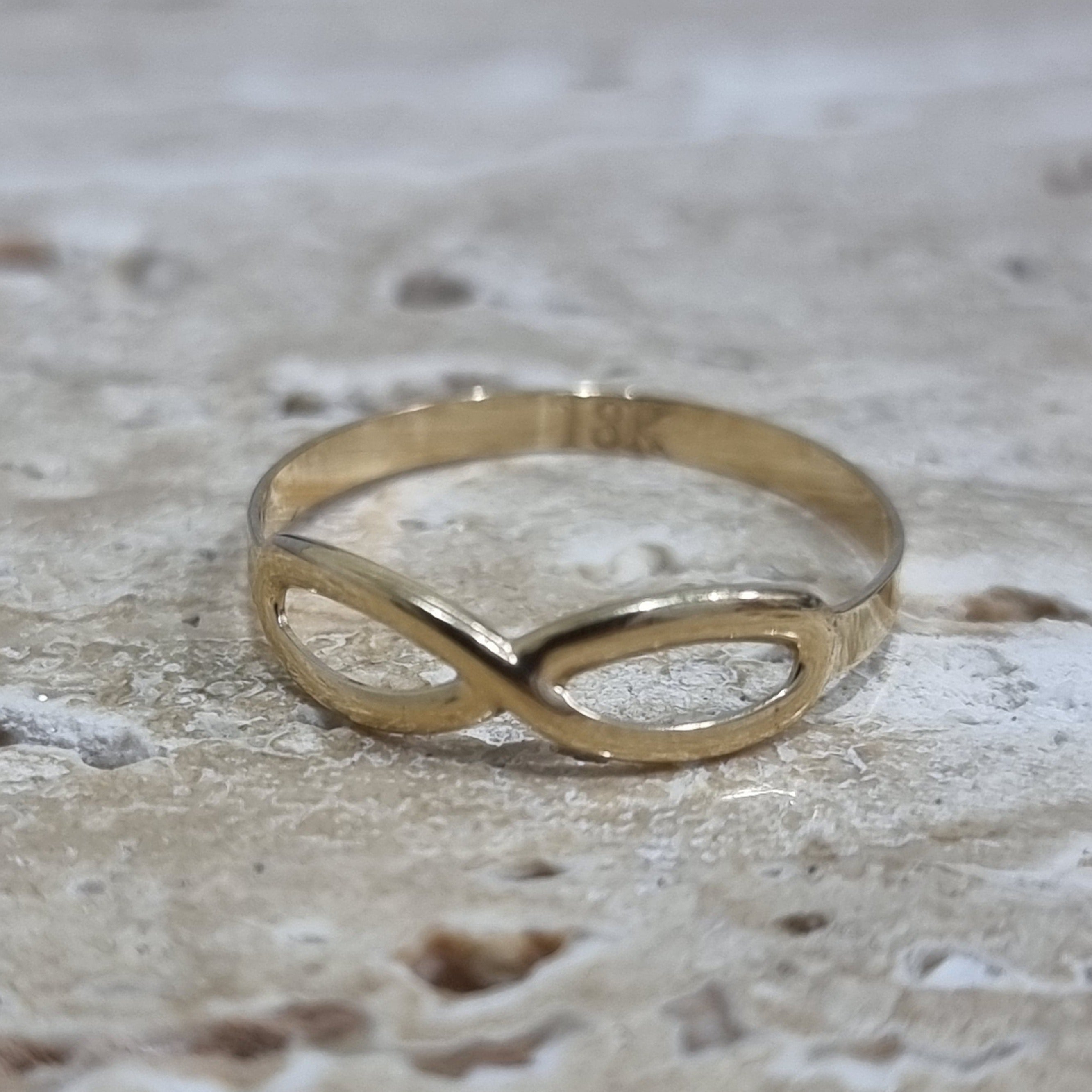 18K Pure Gold Infinity Ring