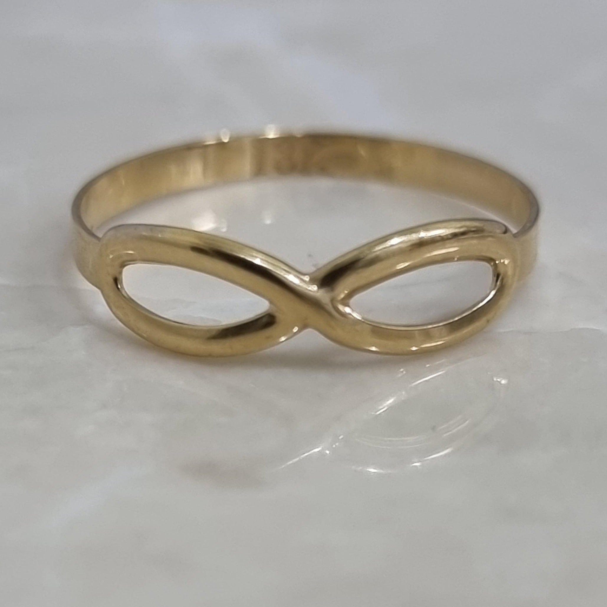 18K Pure Gold Infinity Ring