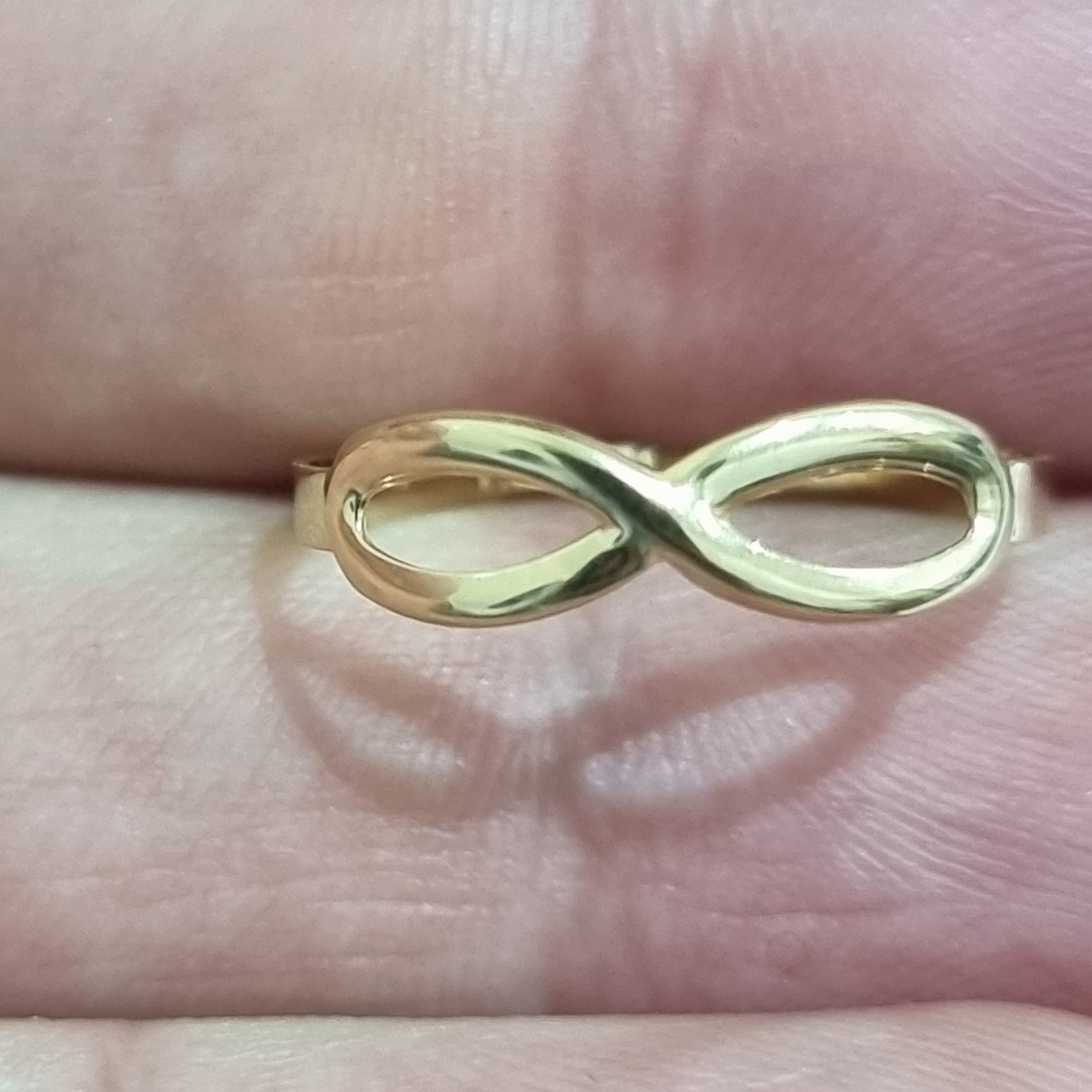 18K Pure Gold Infinity Ring