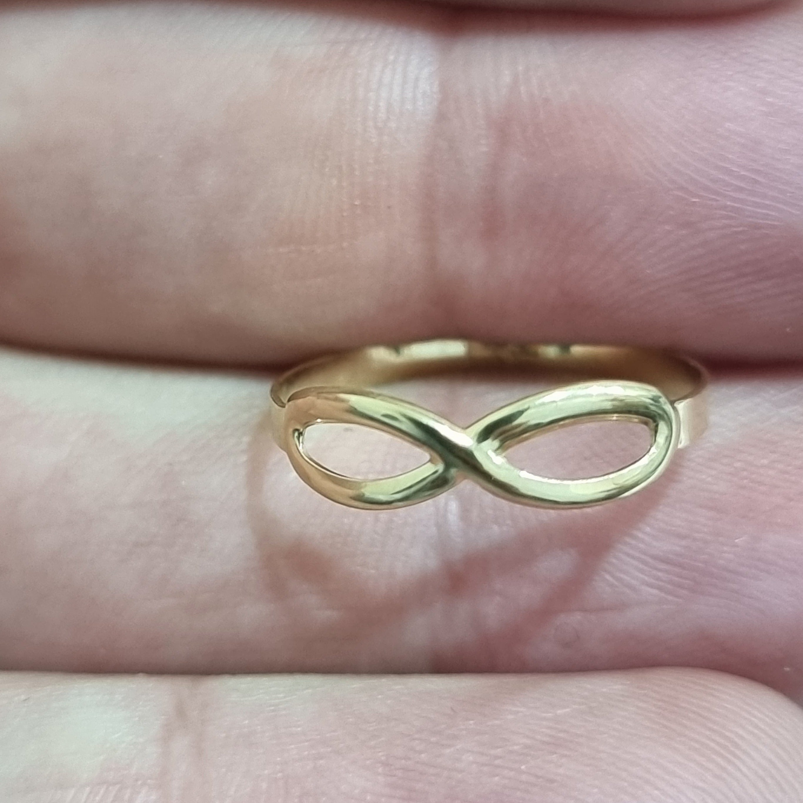 18K Pure Gold Infinity Ring