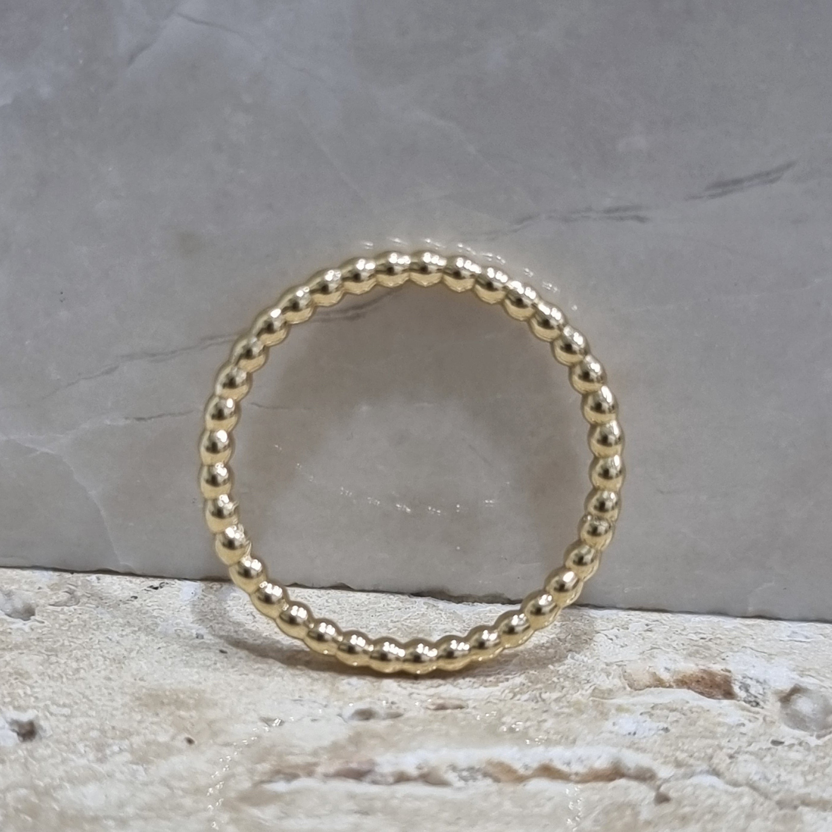18K Pure Gold Seed Ring
