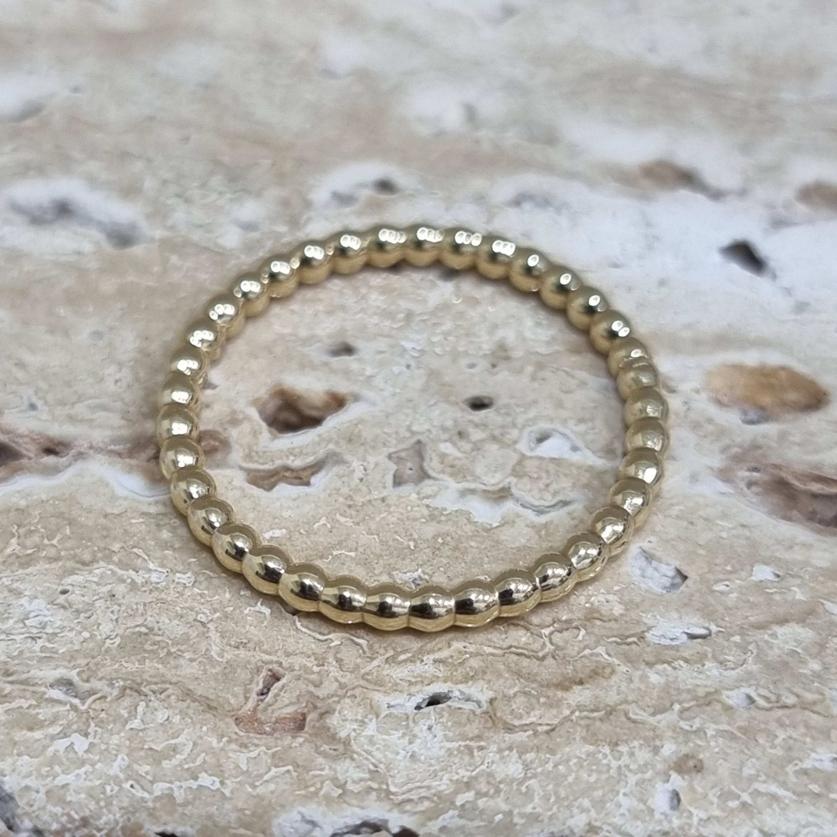 18K Pure Gold Seed Ring