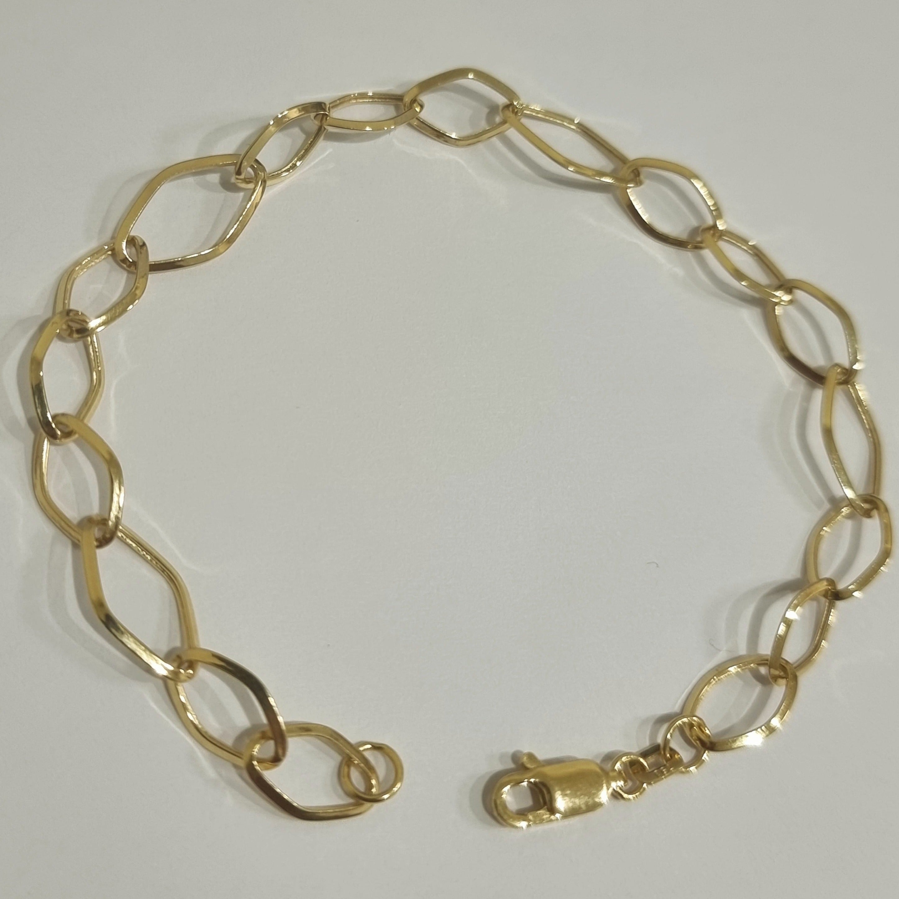 18K Pure Gold Elegant Link Bracelet