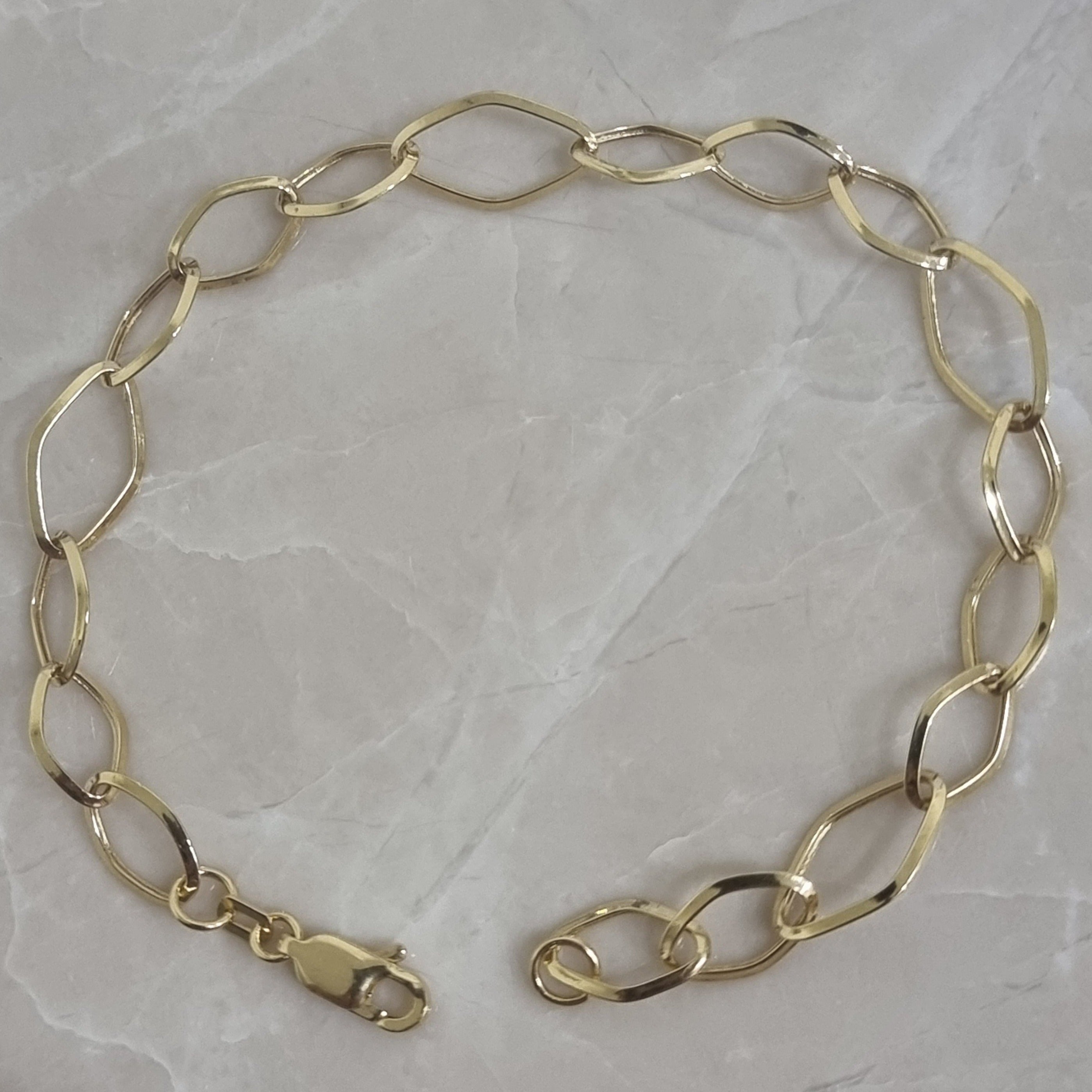 18K Pure Gold Elegant Link Bracelet