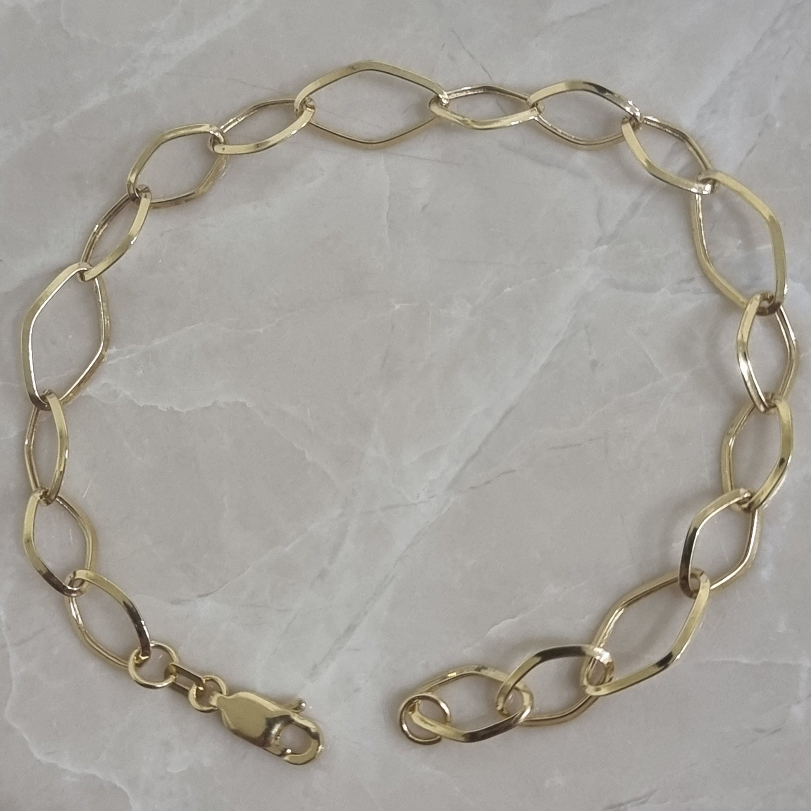 18K Pure Gold Elegant Link Bracelet