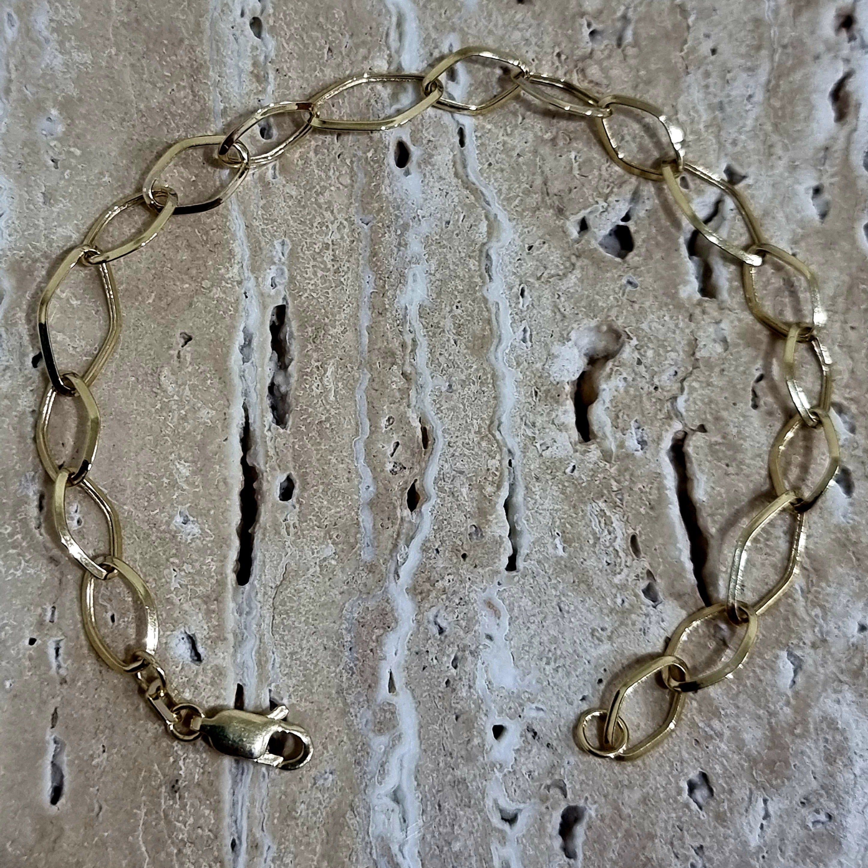 18K Pure Gold Elegant Link Bracelet