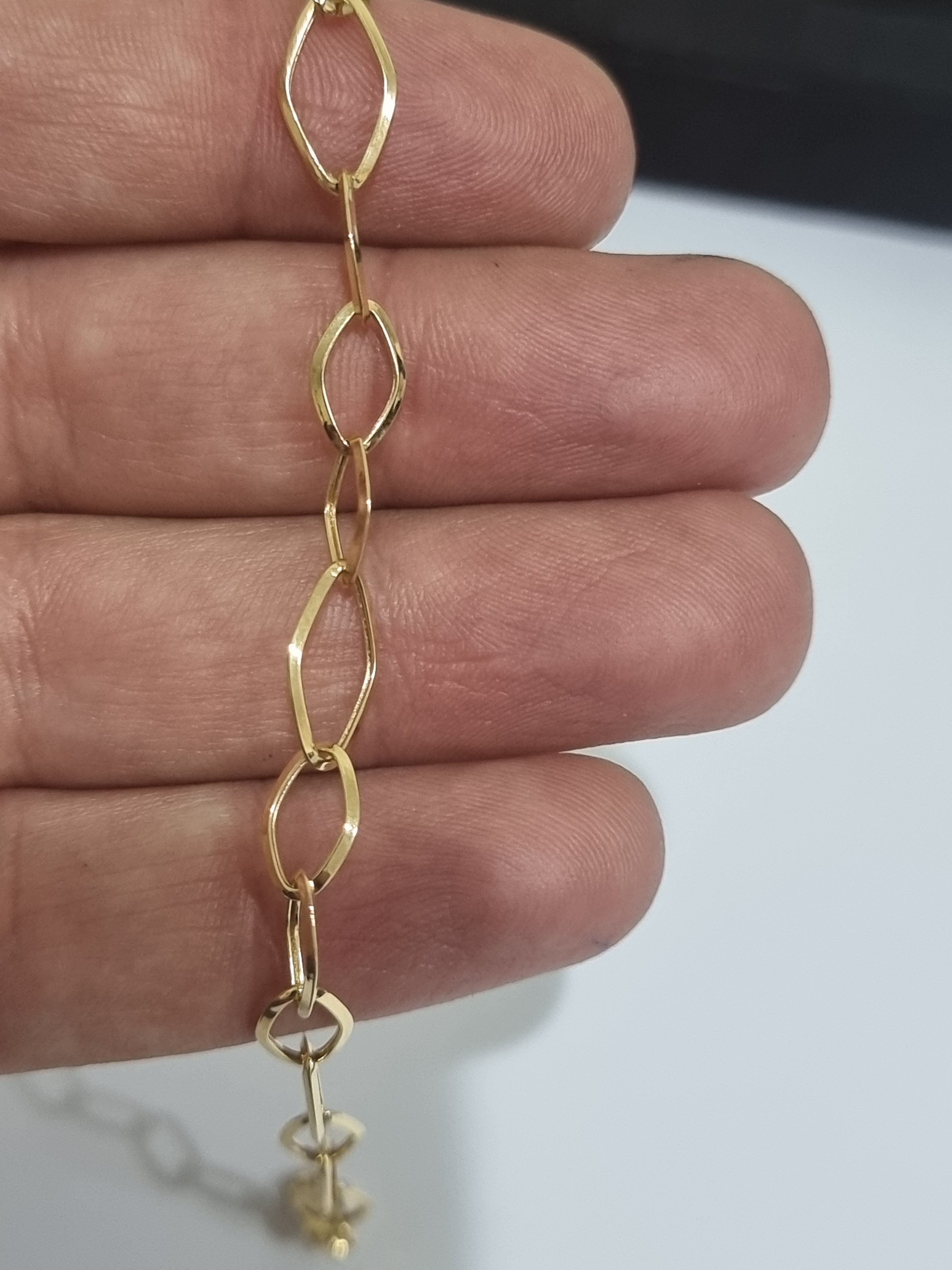 18K Pure Gold Elegant Link Bracelet