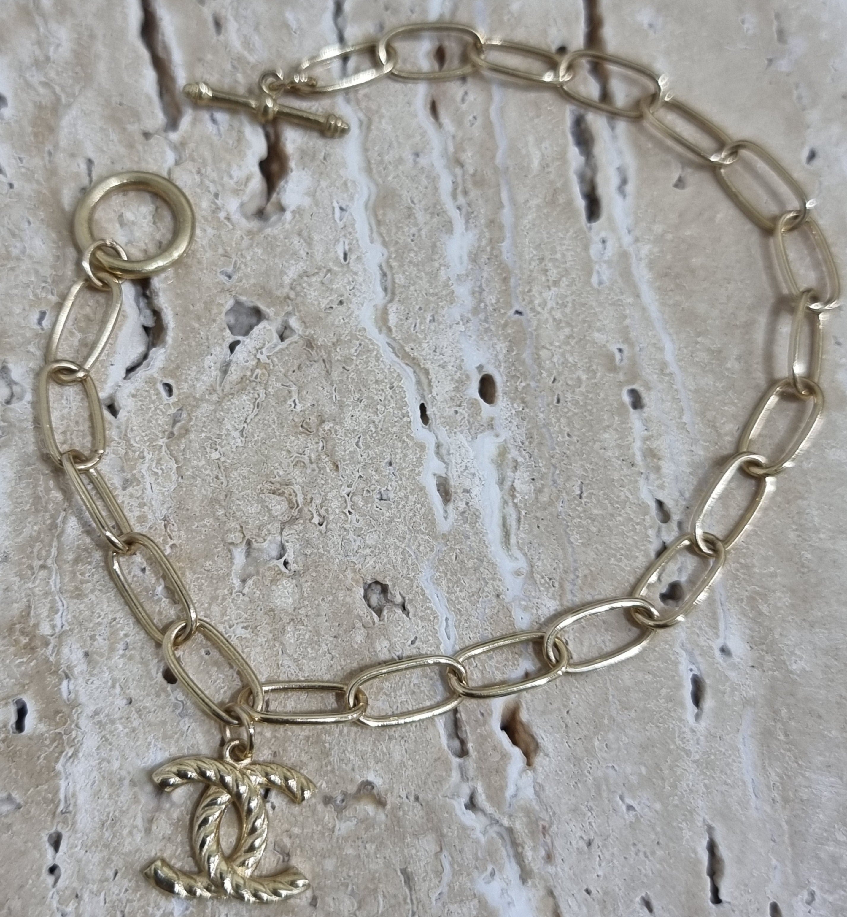 18K Pure Gold Elegant C.H Bracelet