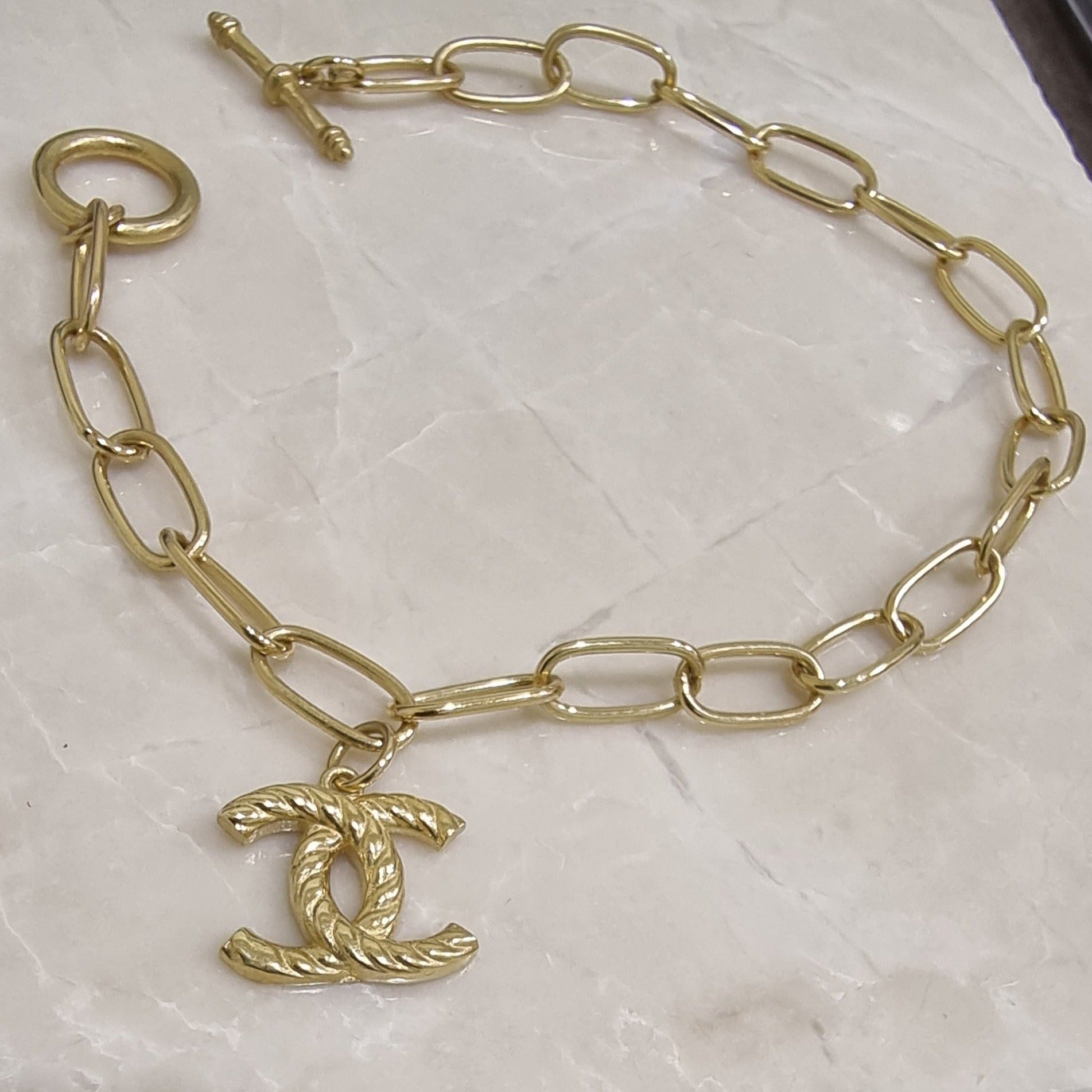 18K Pure Gold Elegant C.H Bracelet