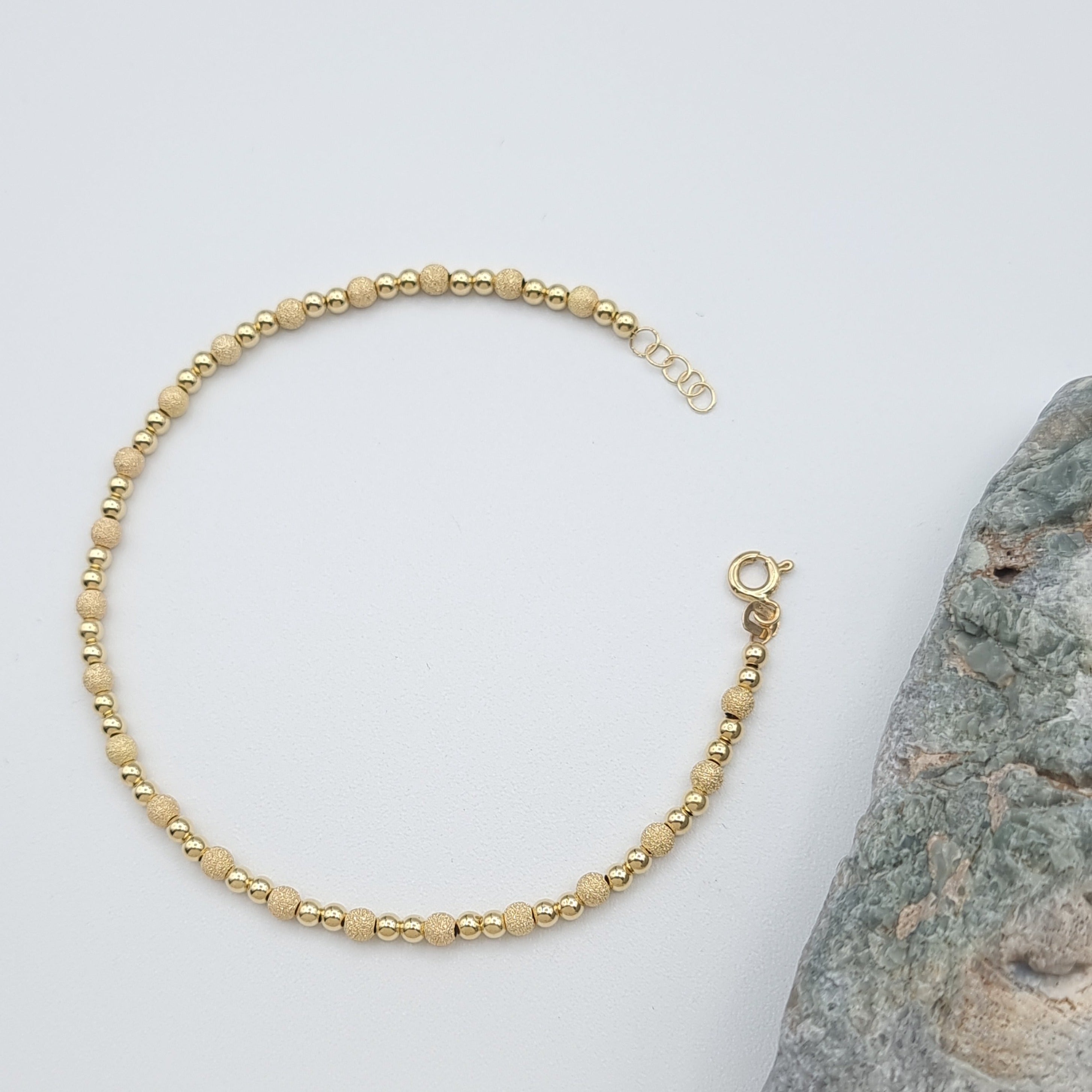 18K Pure Gold Seed Bracelet