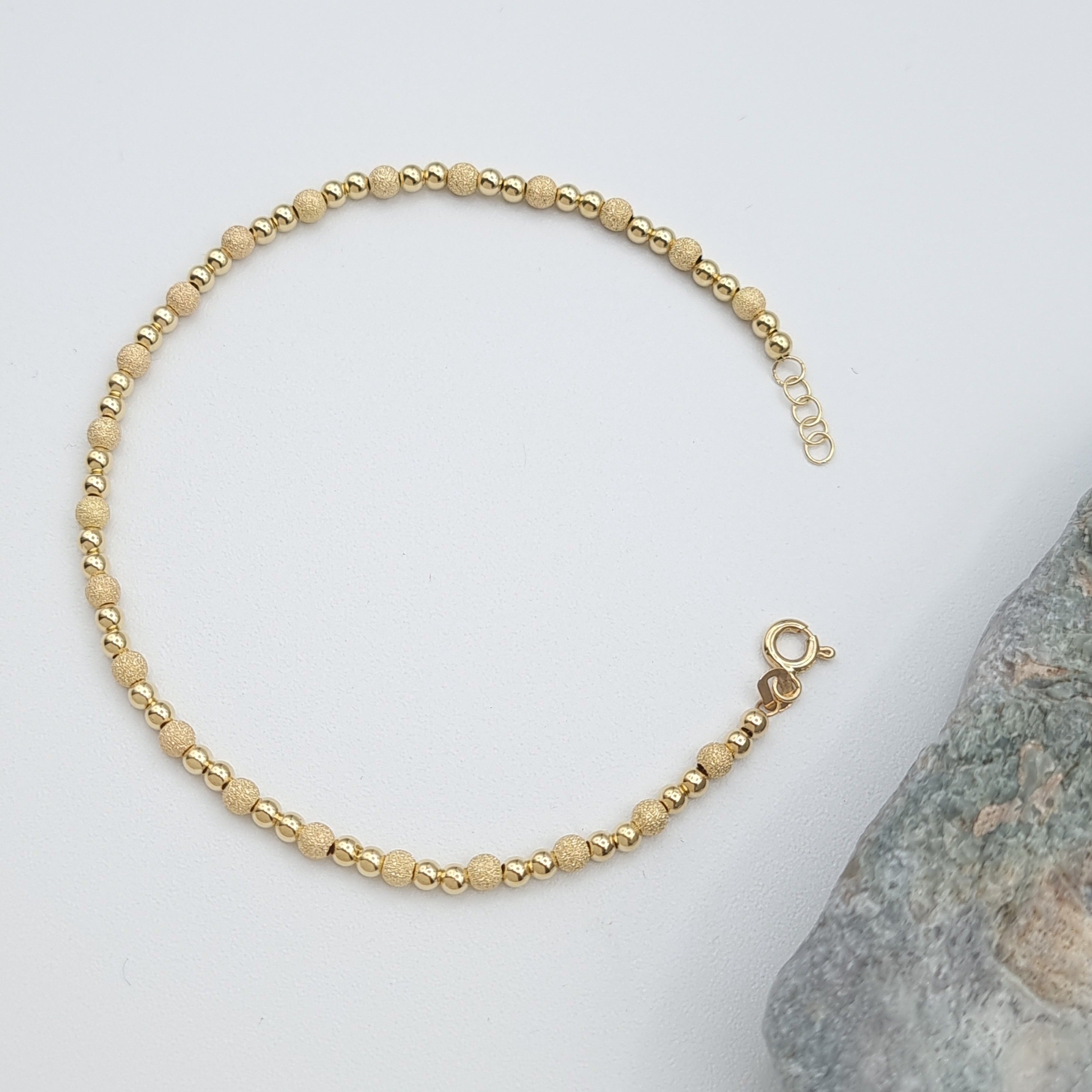 18K Pure Gold Seed Bracelet