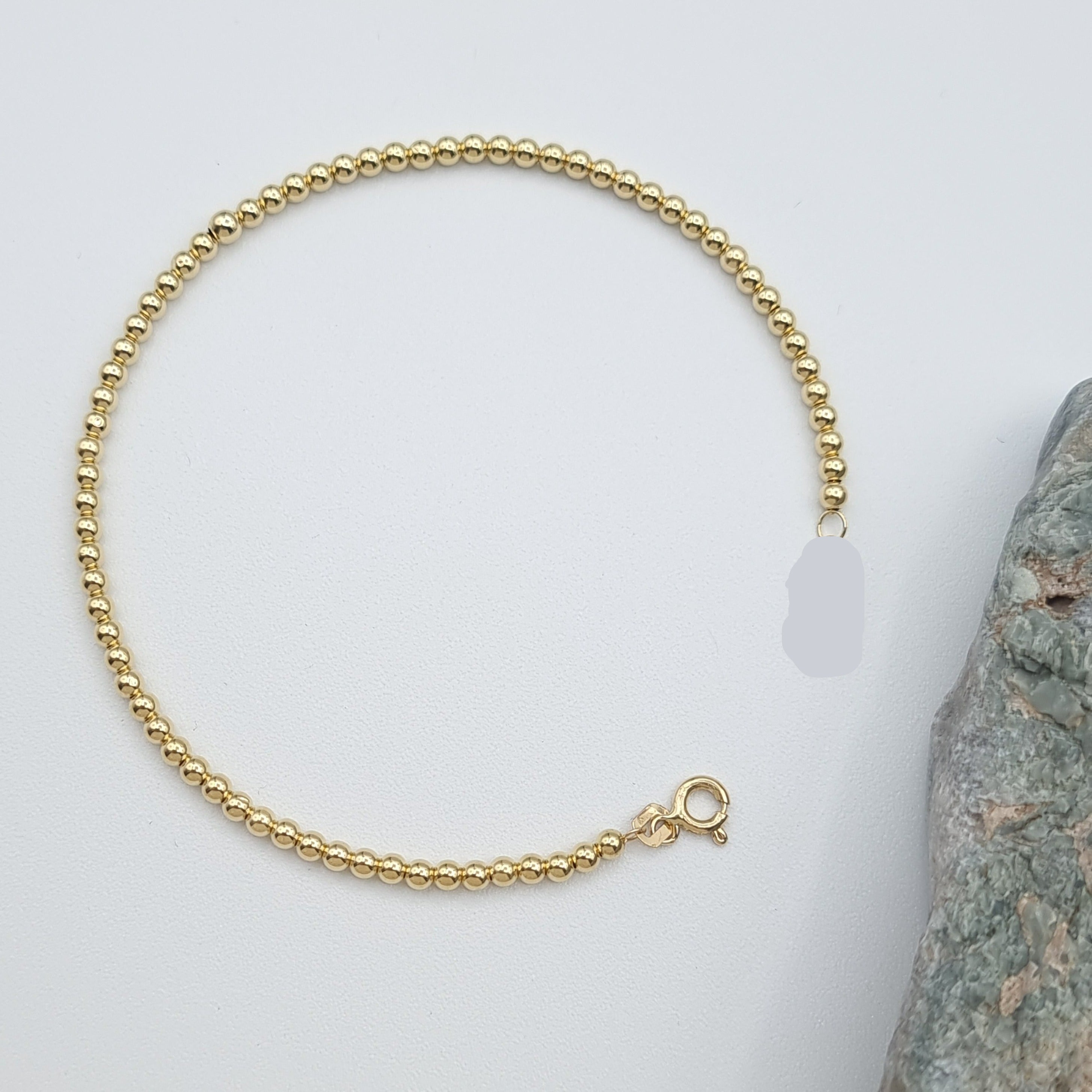 18K Pure Gold Seed Bracelet