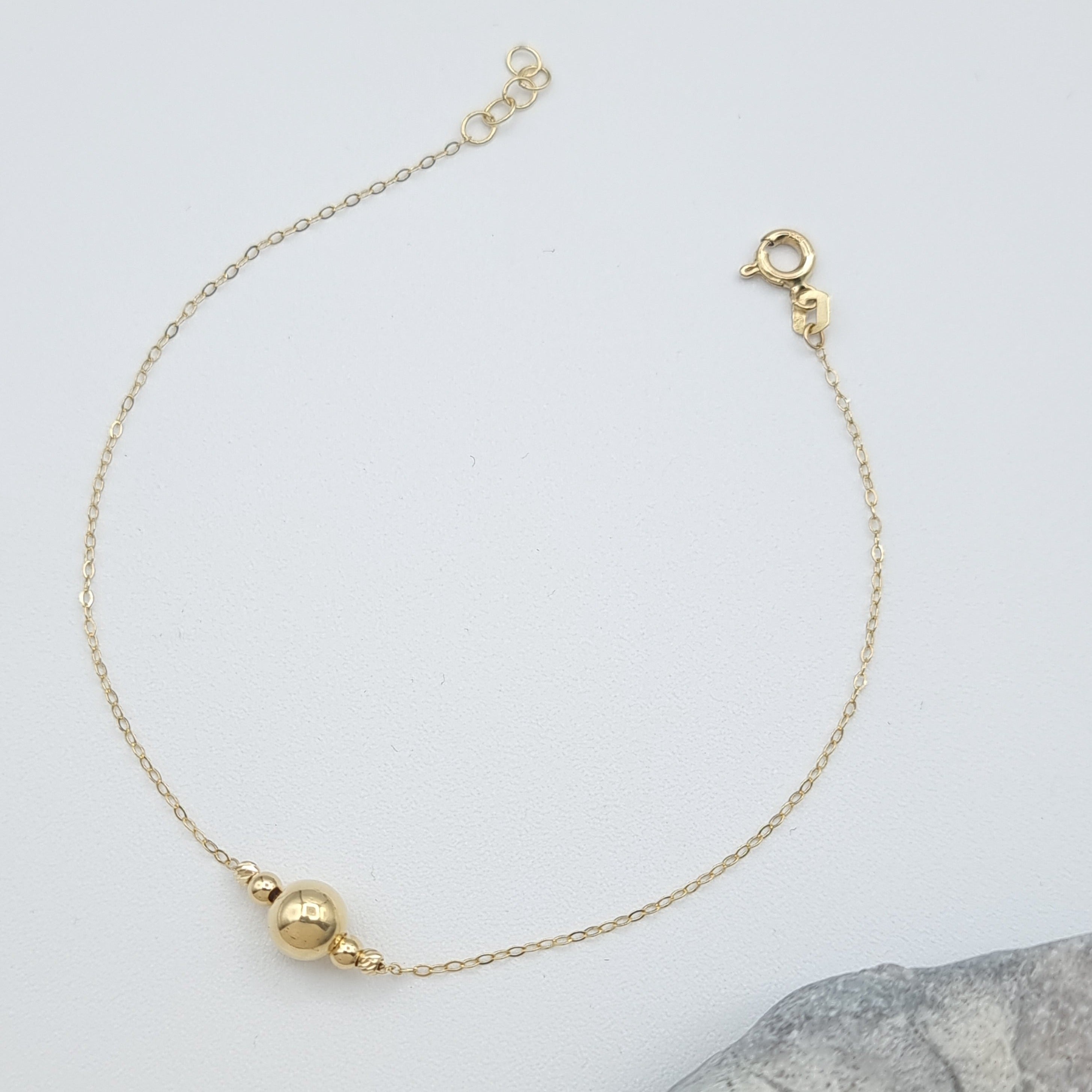 18K Pure Gold Seed Bracelet