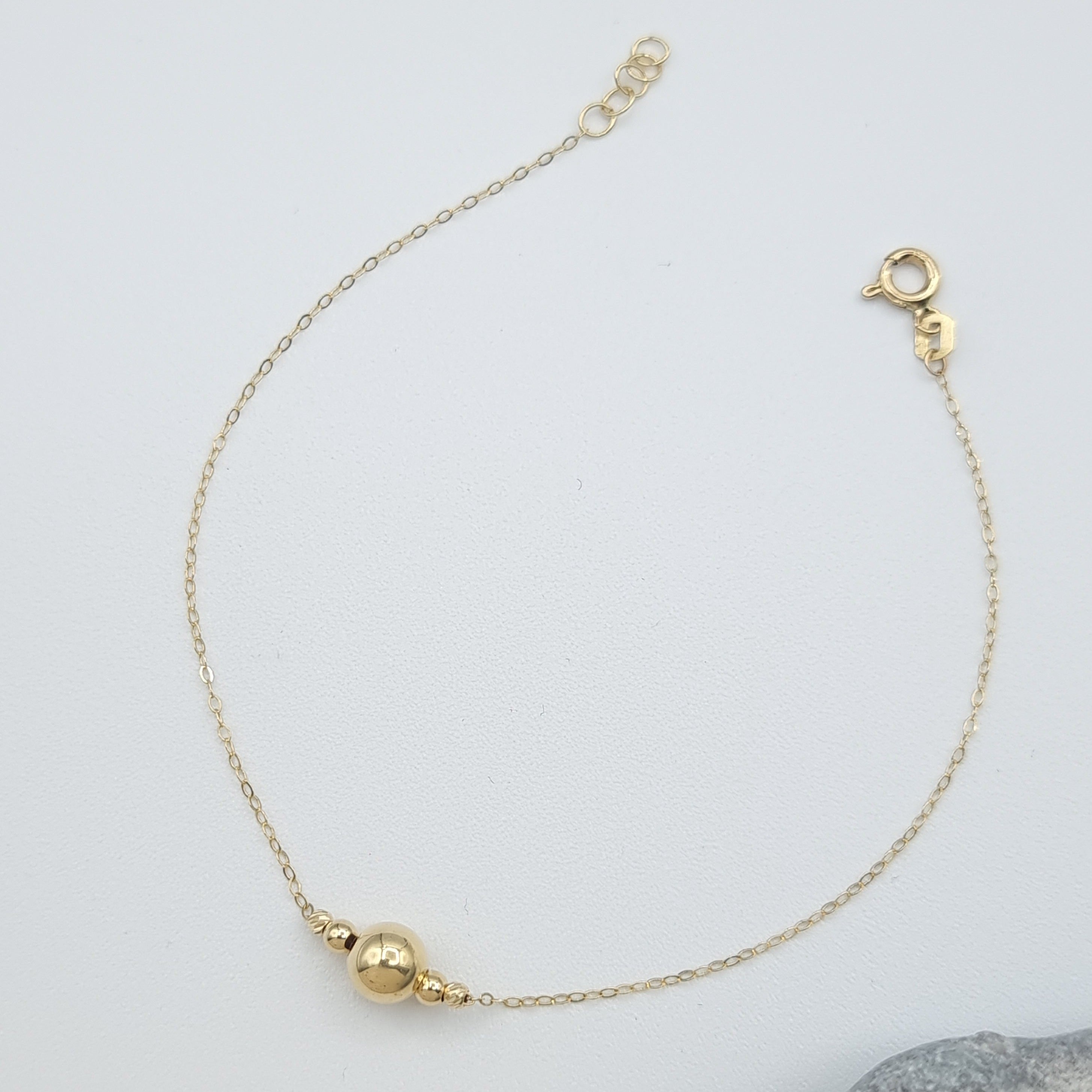 18K Pure Gold Seed Bracelet