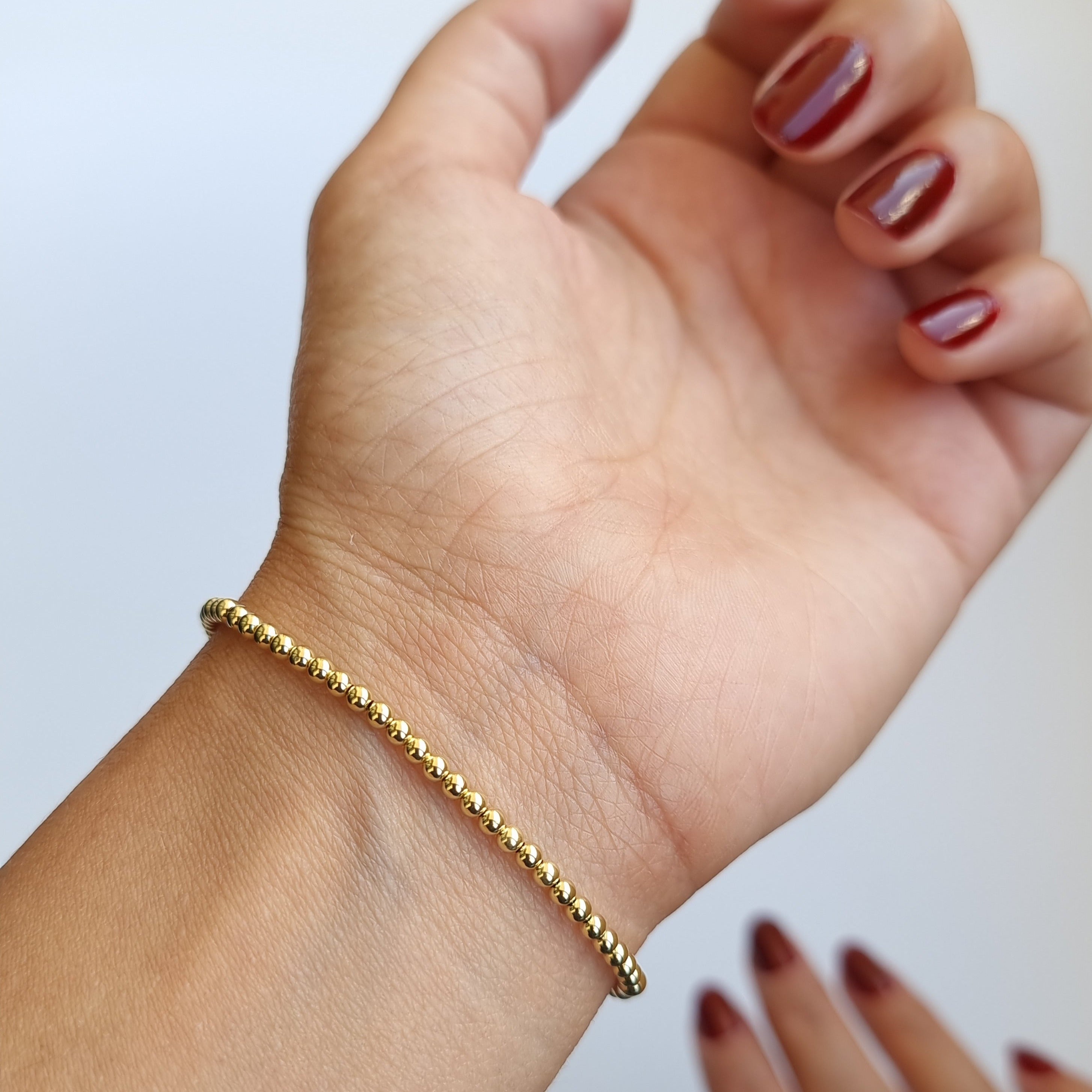 18K Pure Gold Seed Bracelet