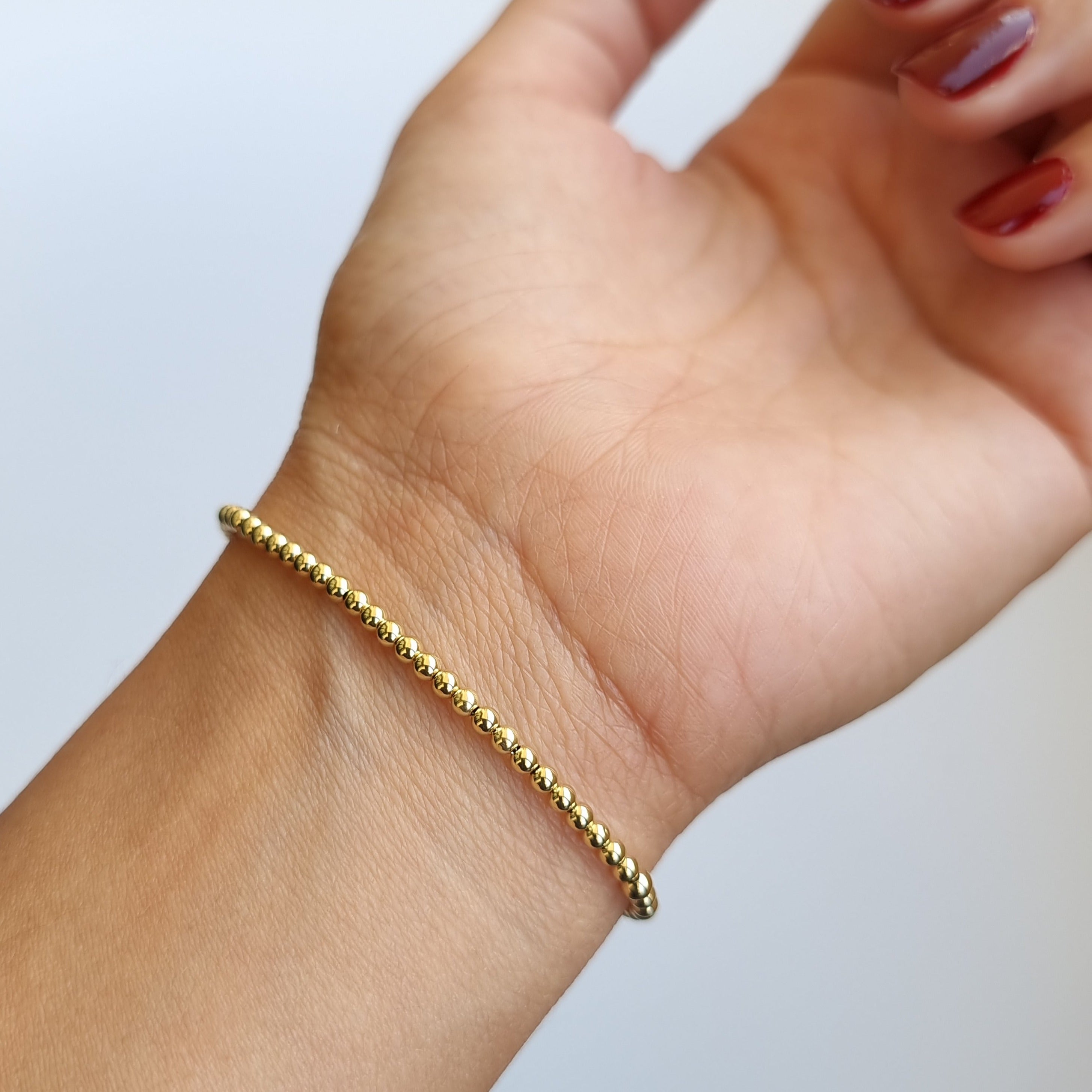 18K Pure Gold Seed Bracelet