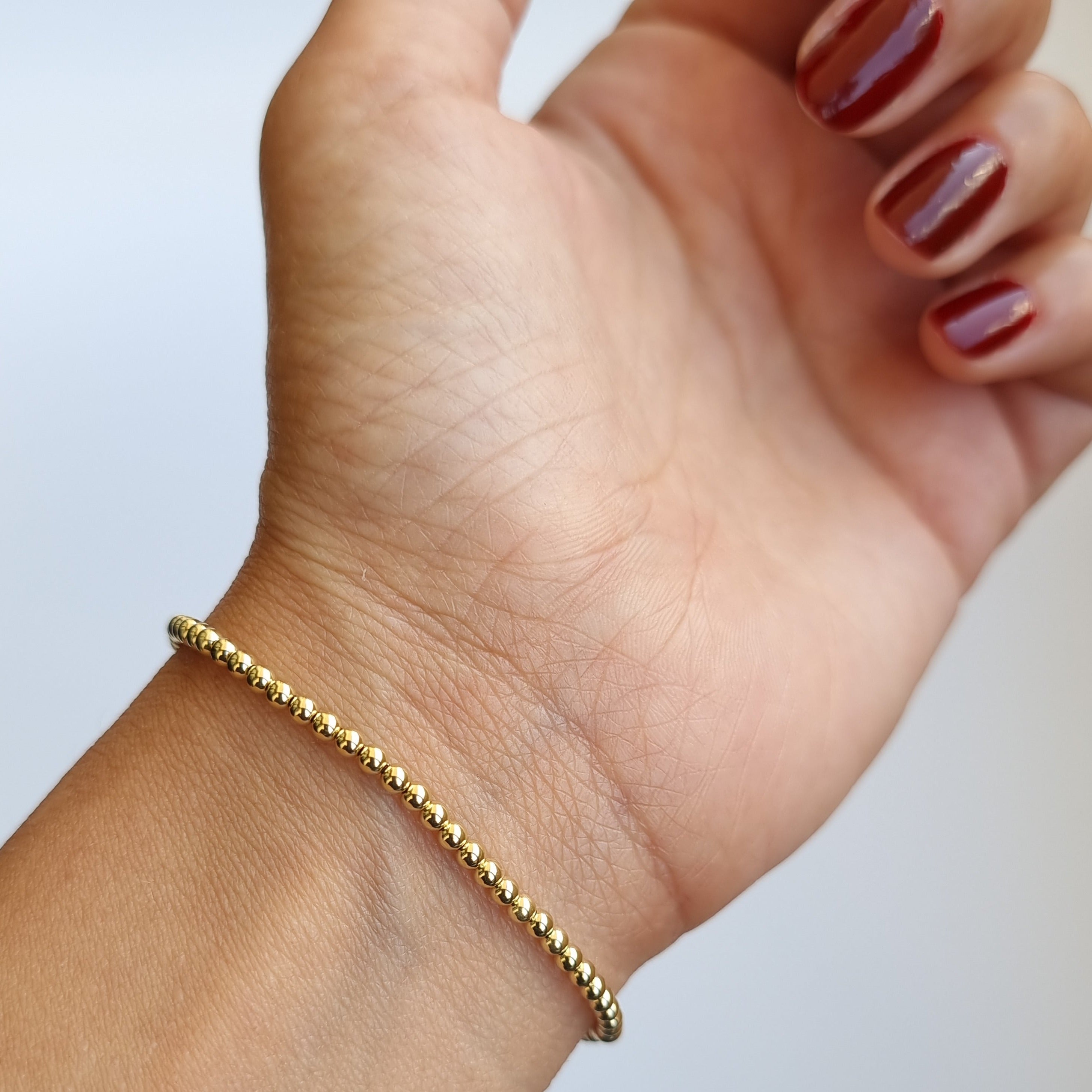 18K Pure Gold Seed Bracelet