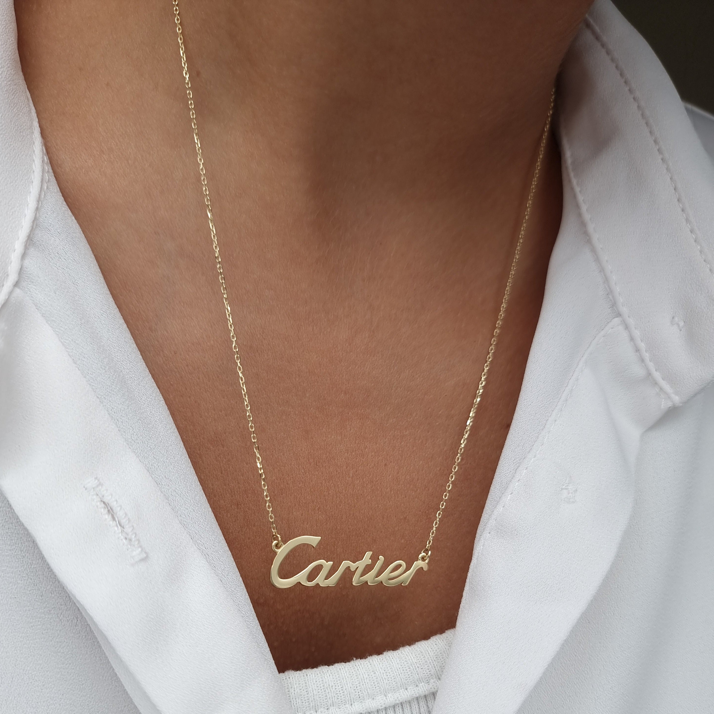 18K Pure Gold C.R Necklace