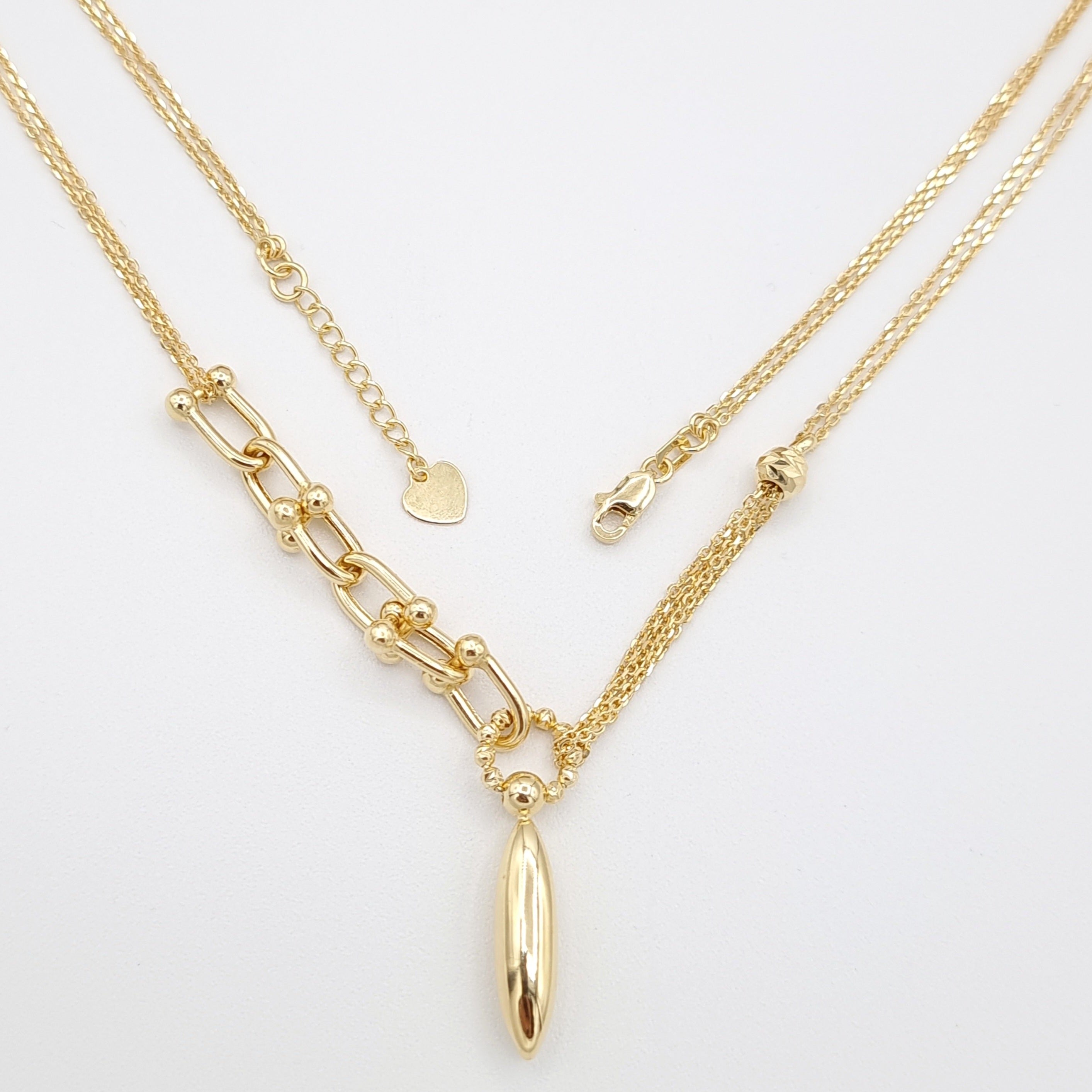 18K Pure Gold Elegant Necklace