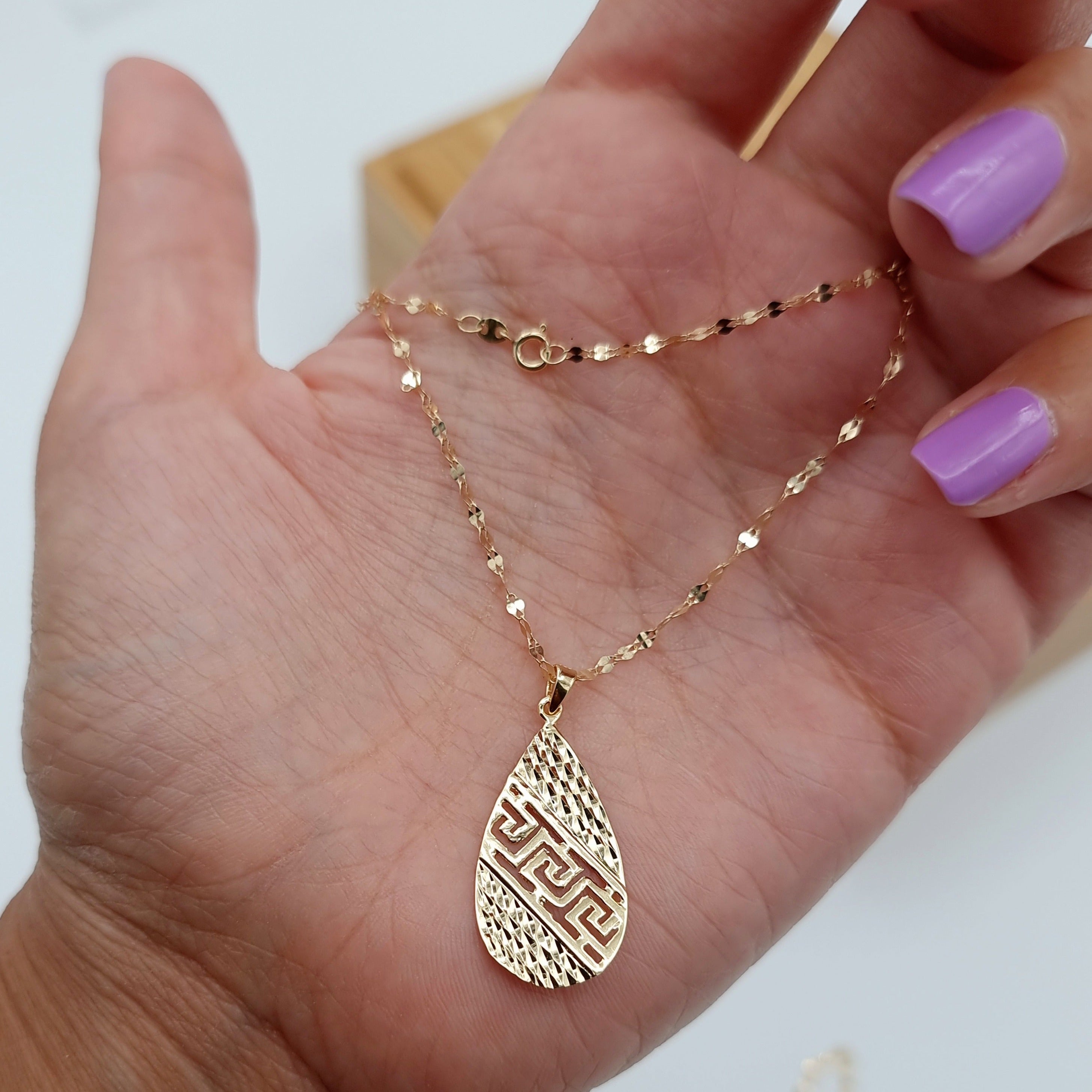 18K Pure Gold Drop Design Jewelry Set