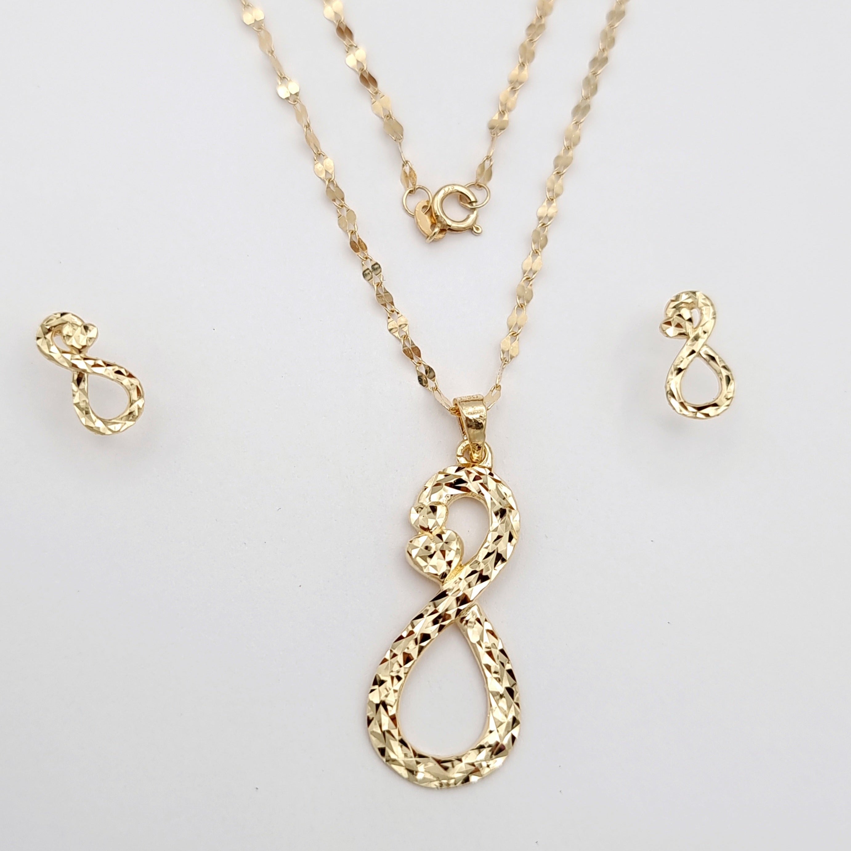 18K Pure Gold Infinity Jewelry Set – Tala Gold Collection