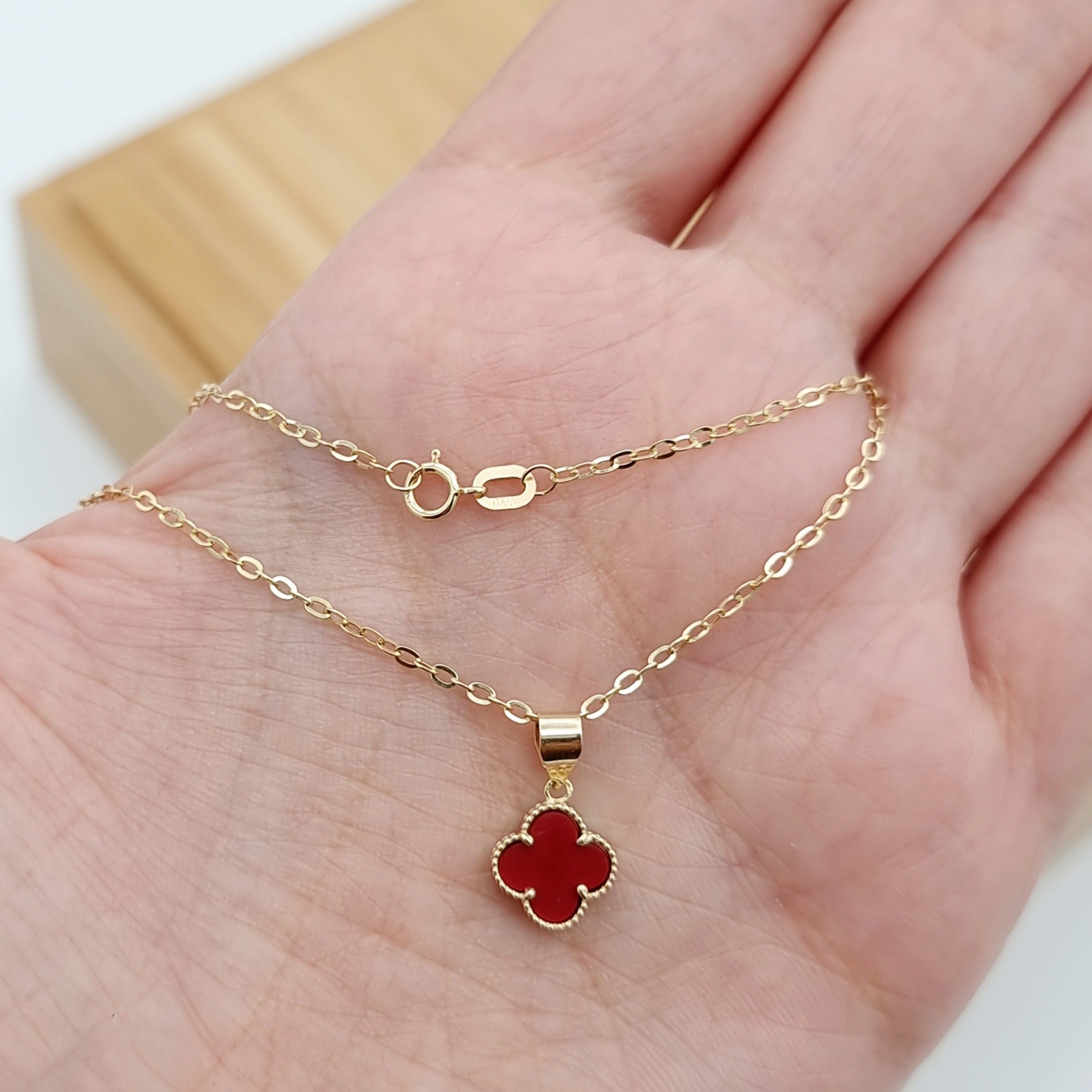 18K Pure Gold V.C Red Jewelry Set