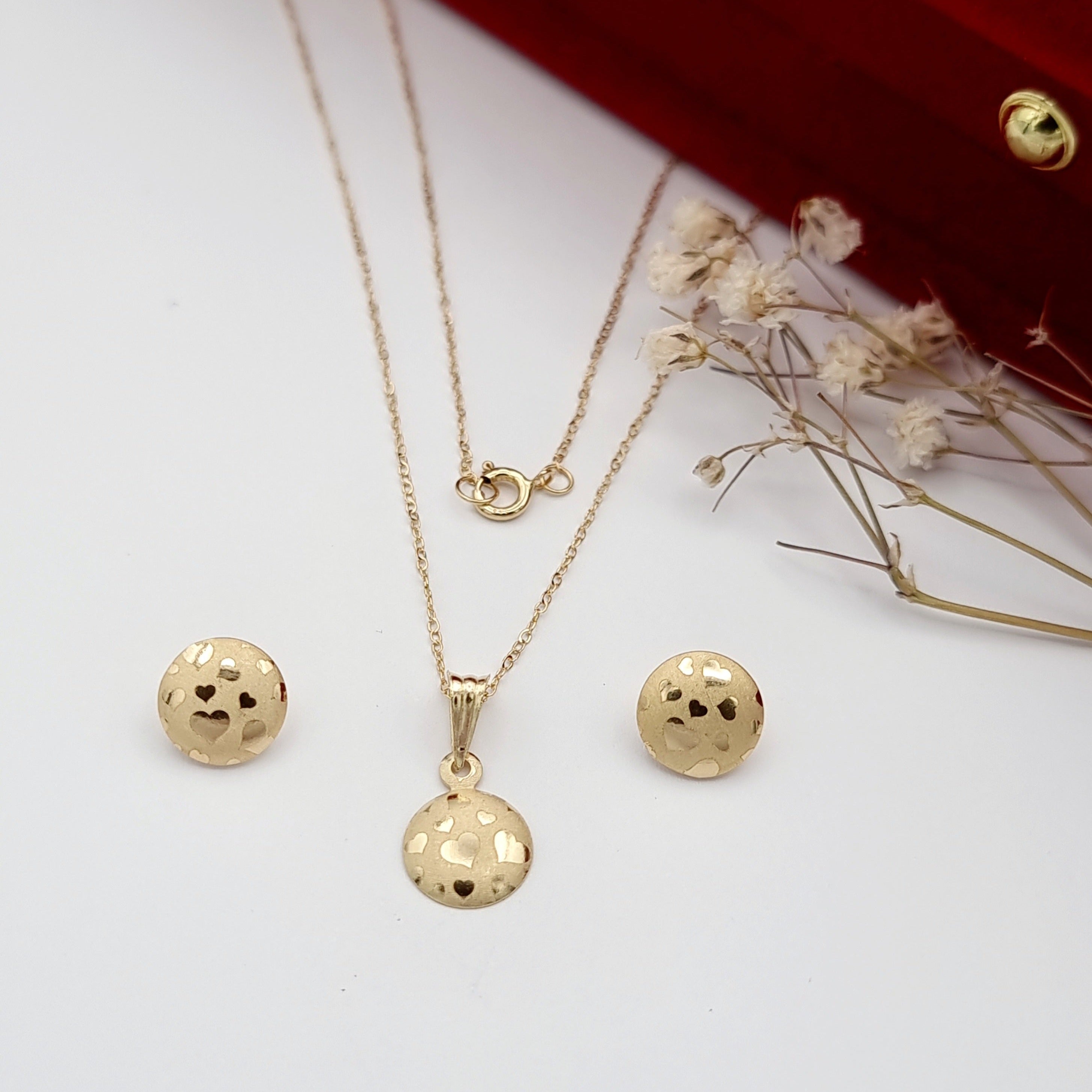 Fine Gold Collection 18K Pure Gold Fine Round Jewelry Set – Tala Gold Collection
