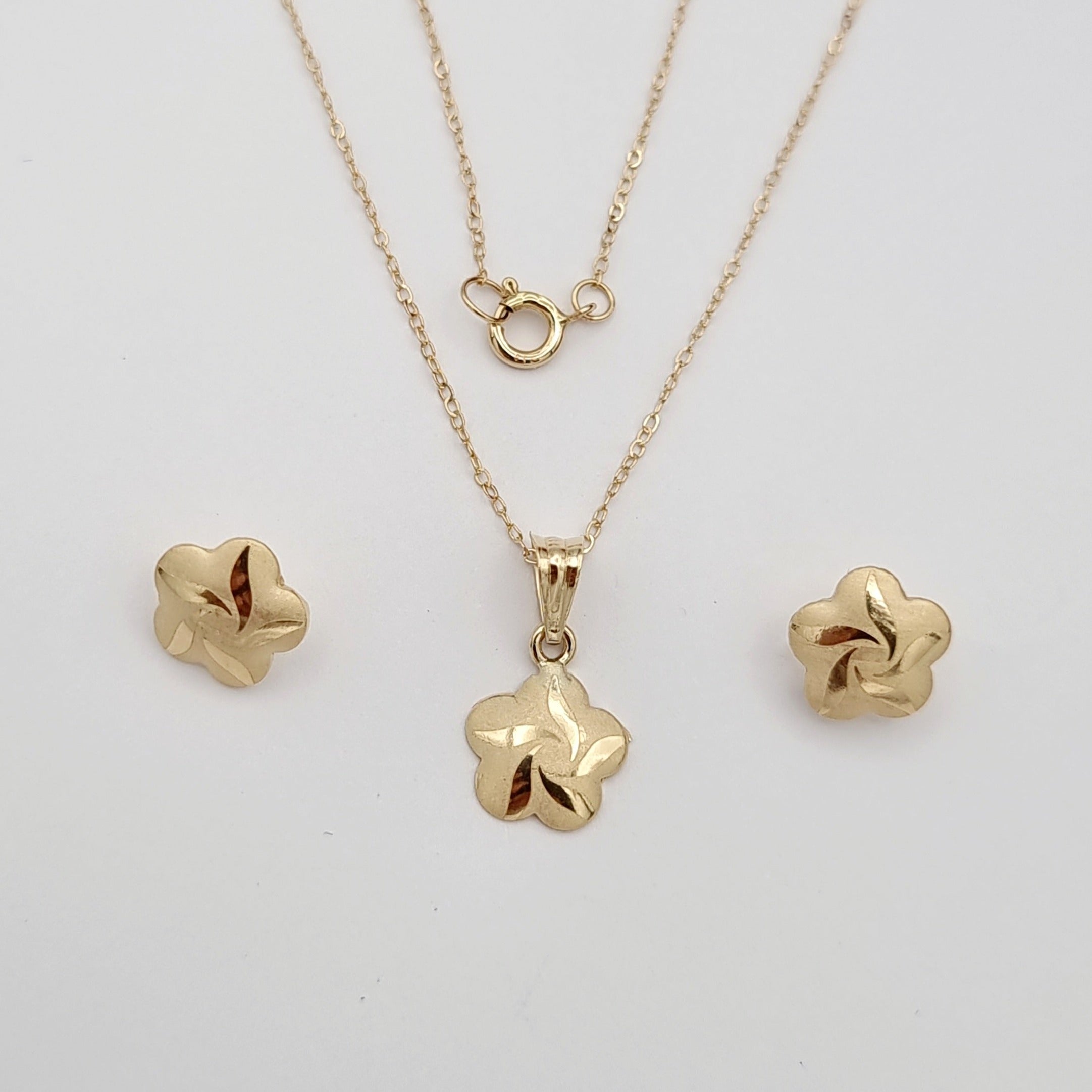 18K Pure Gold Fine Star Jewelry Set