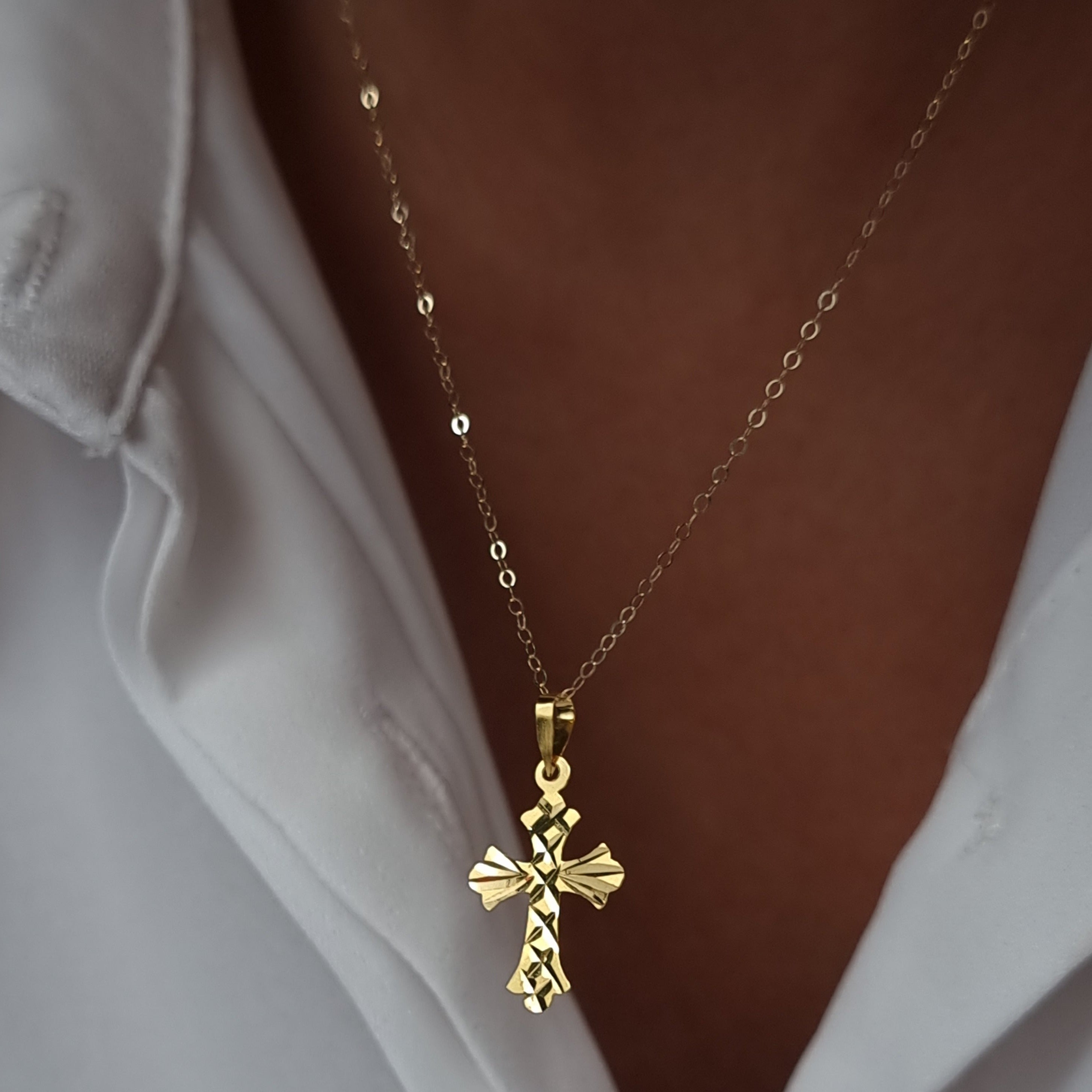 Pure gold cross pendant Clearance