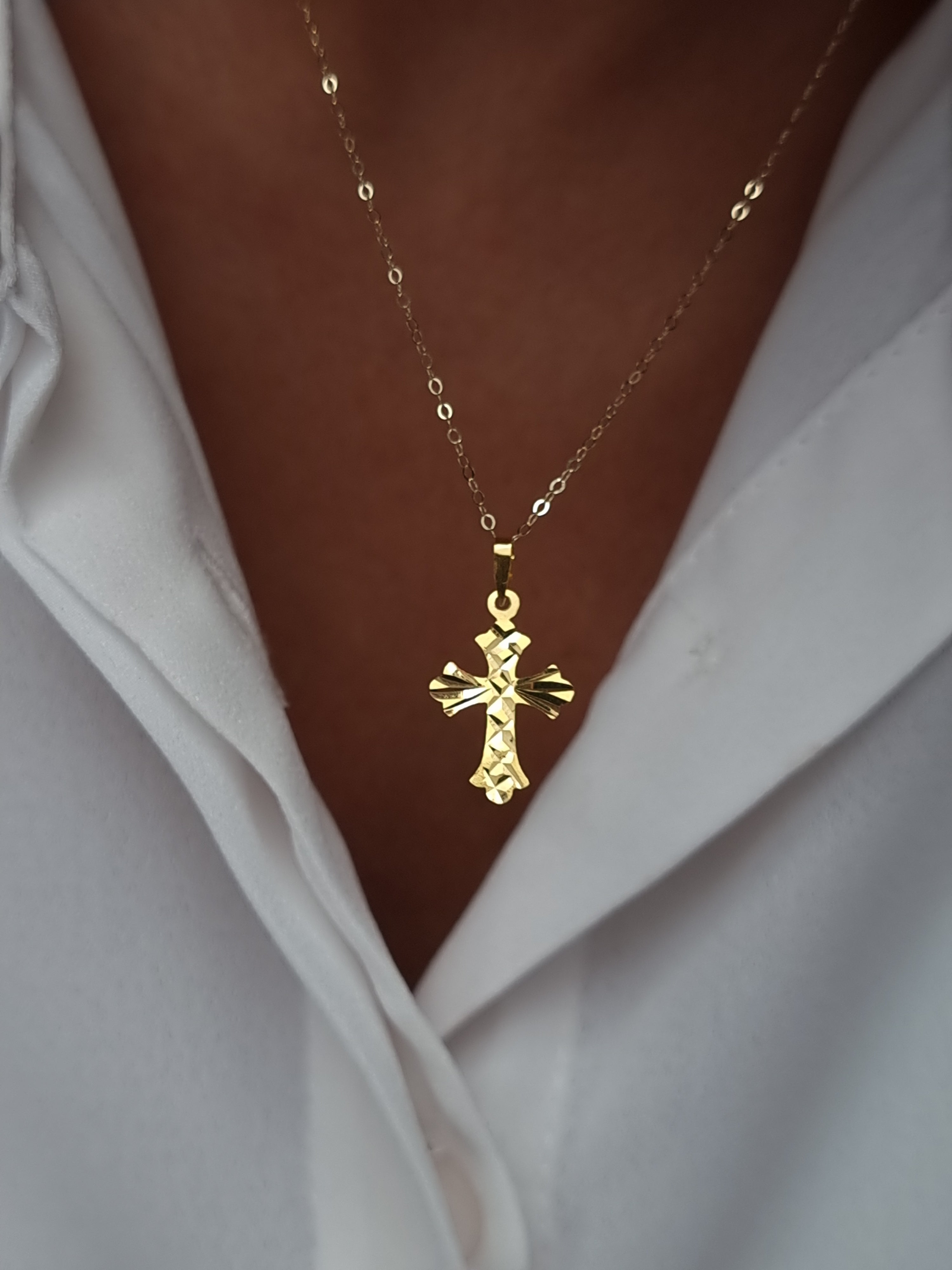 Pure gold cross pendant Clearance
