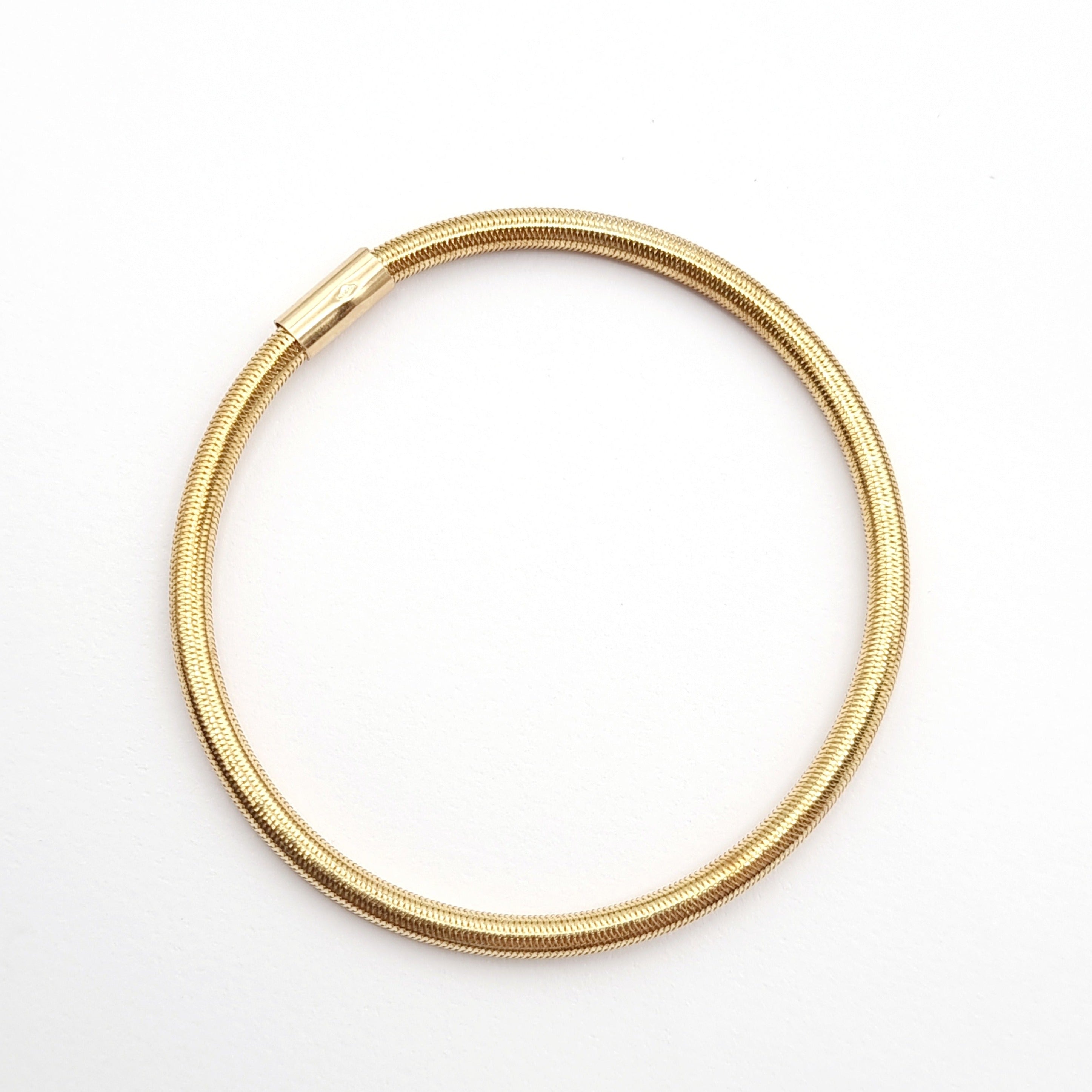 18K Pure Gold Elastic Bangle