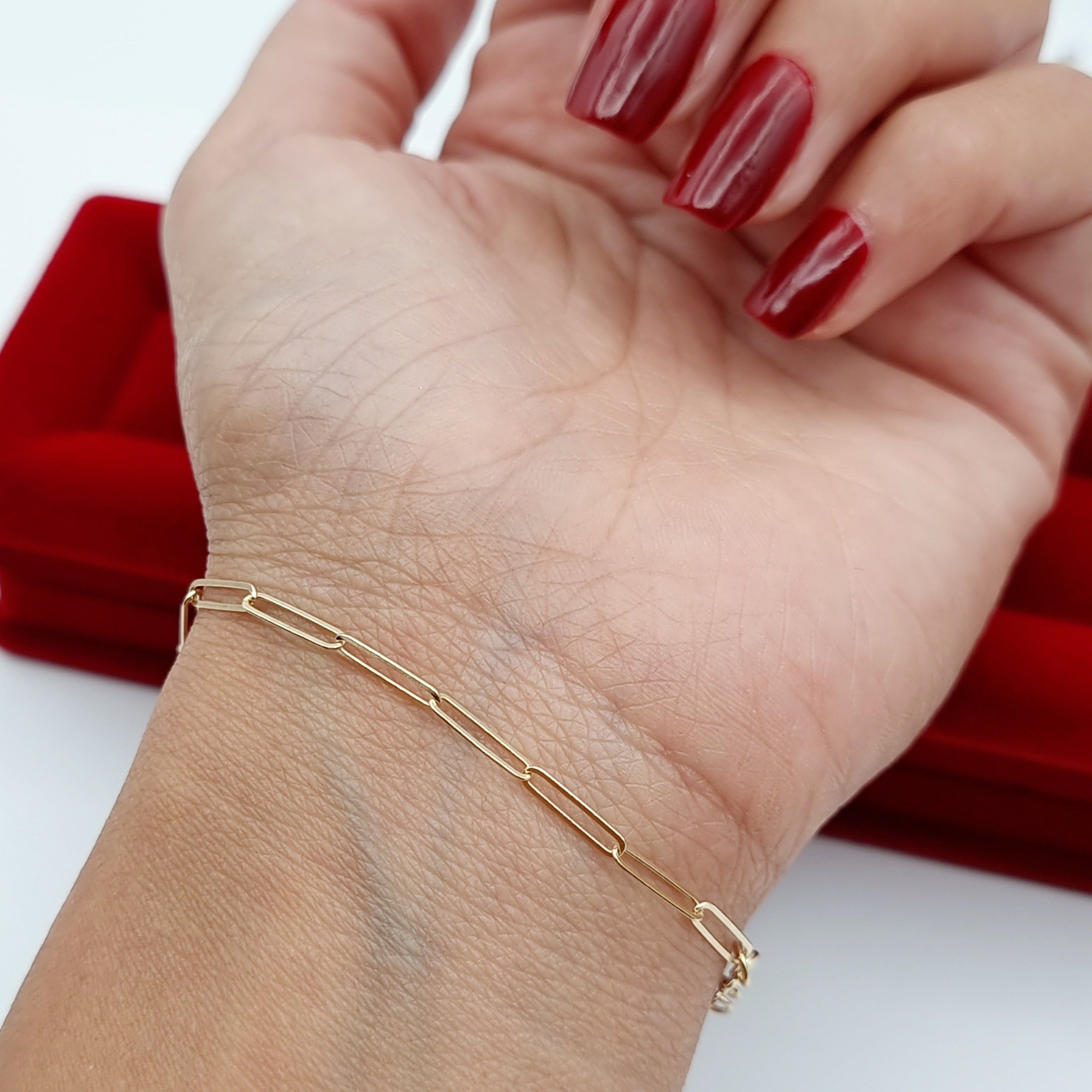 18K Pure Gold Linked Bracelet