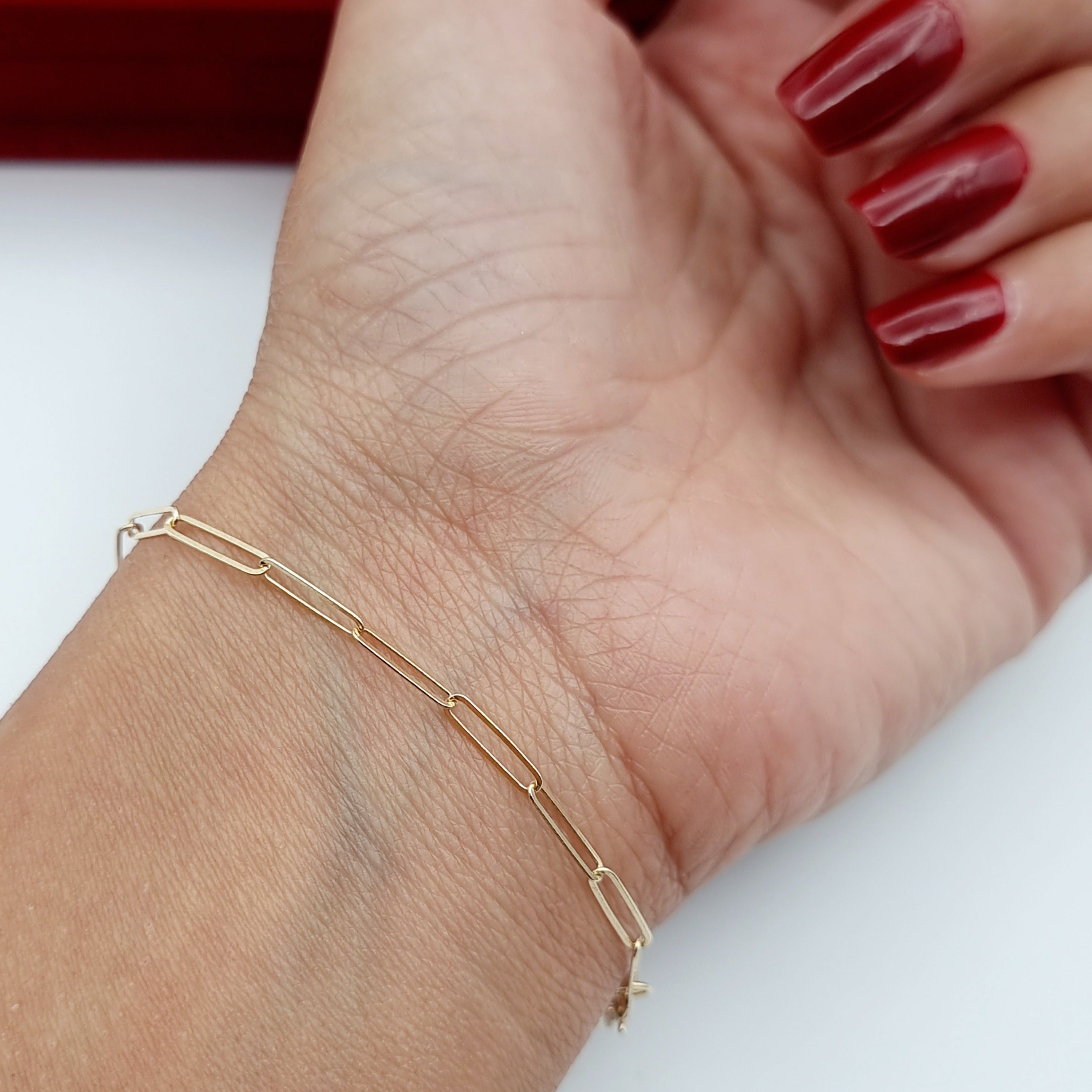 18K Pure Gold Linked Bracelet