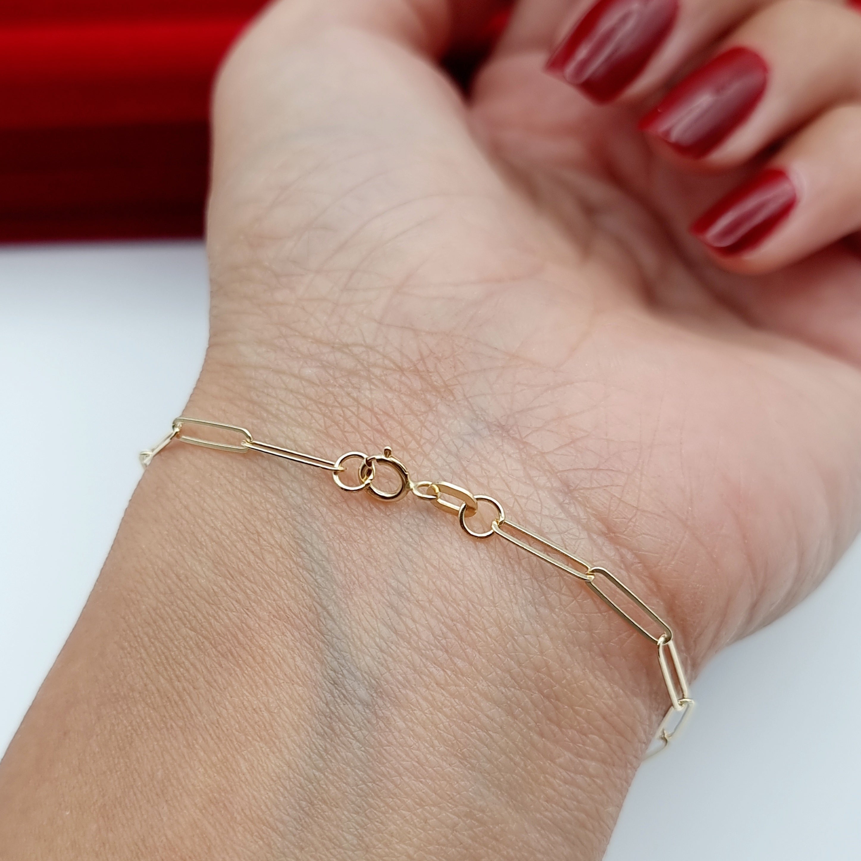 18K Pure Gold Linked Bracelet