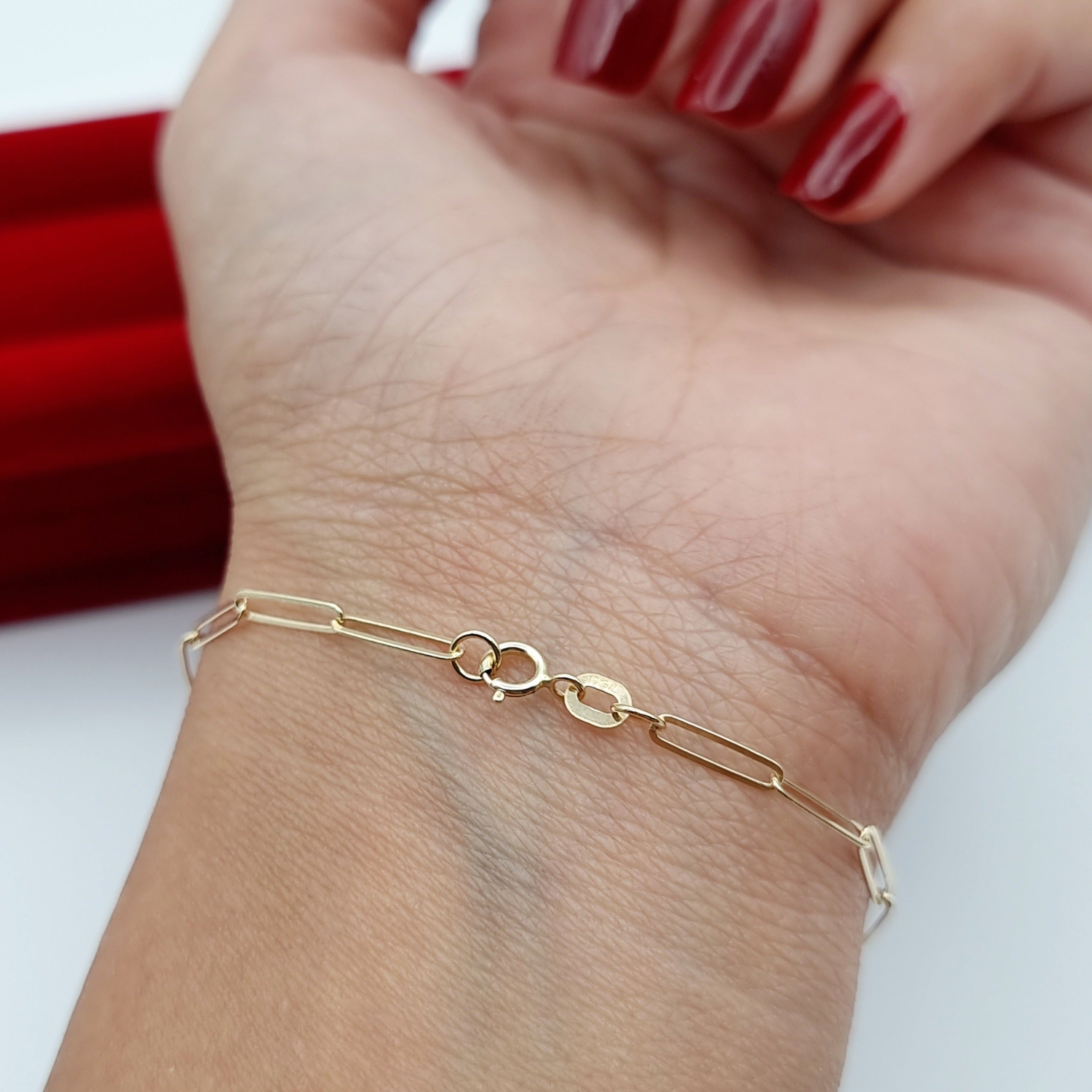 18K Pure Gold Linked Bracelet