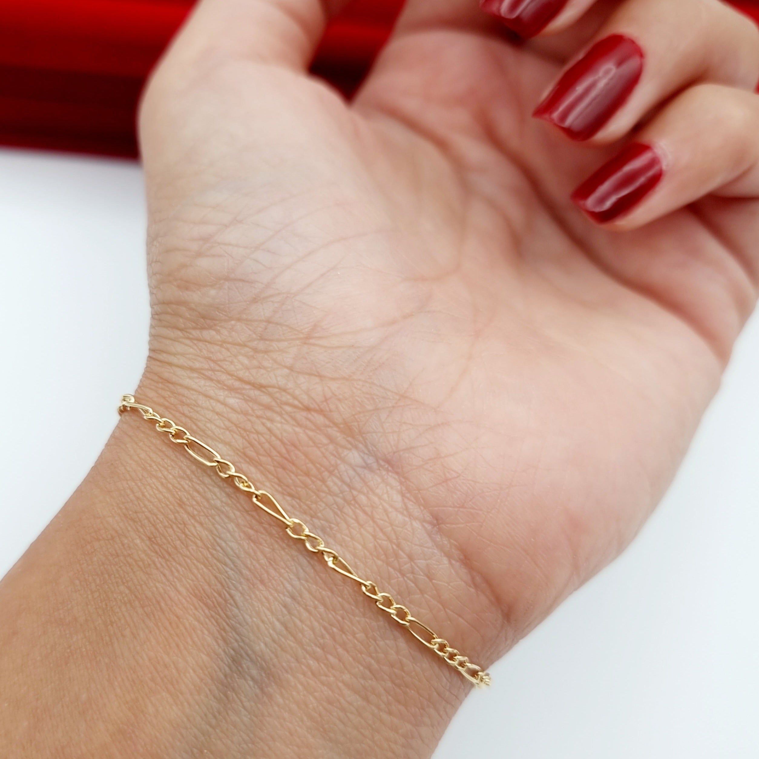 18K Pure Gold Linked Bracelet