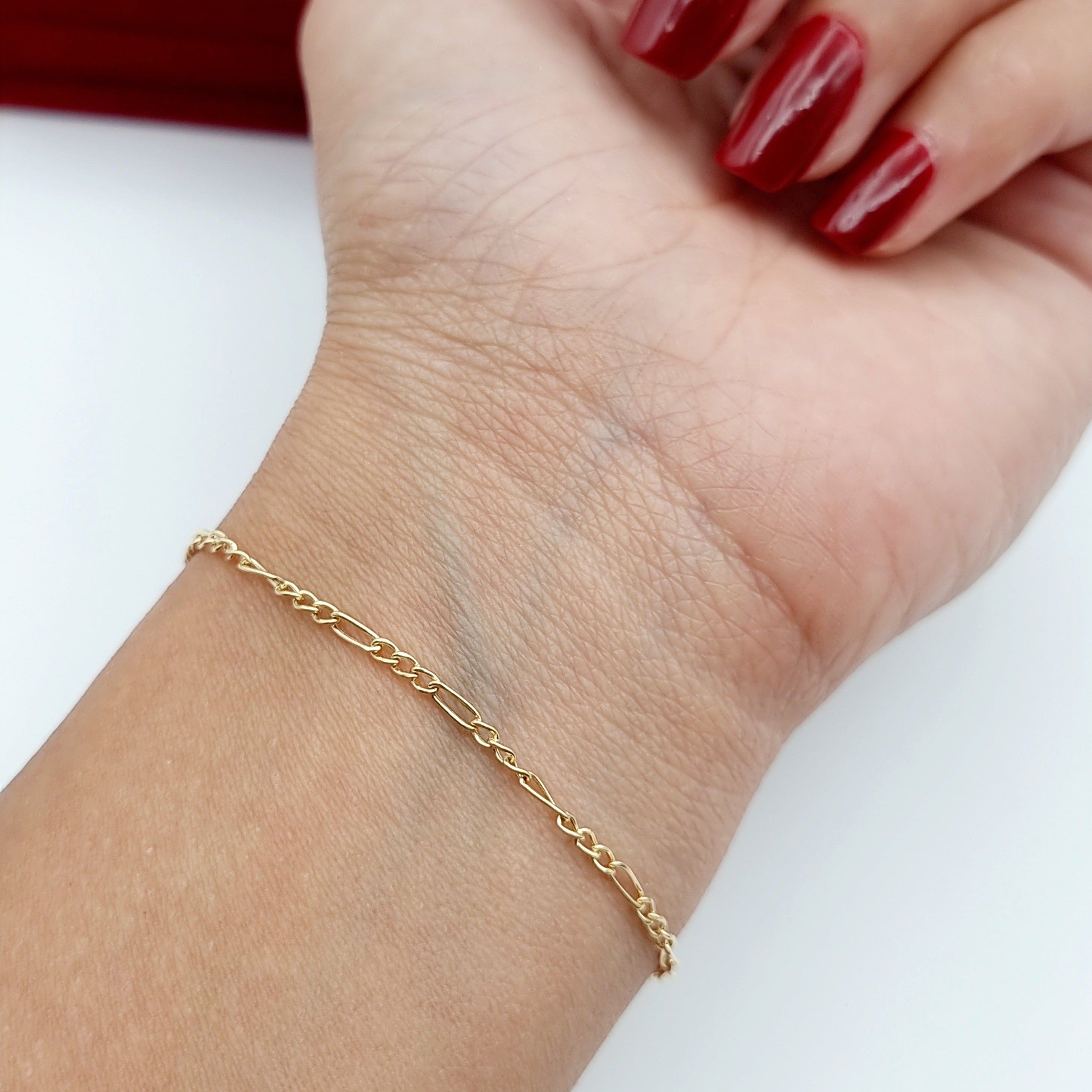 18K Pure Gold Linked Bracelet