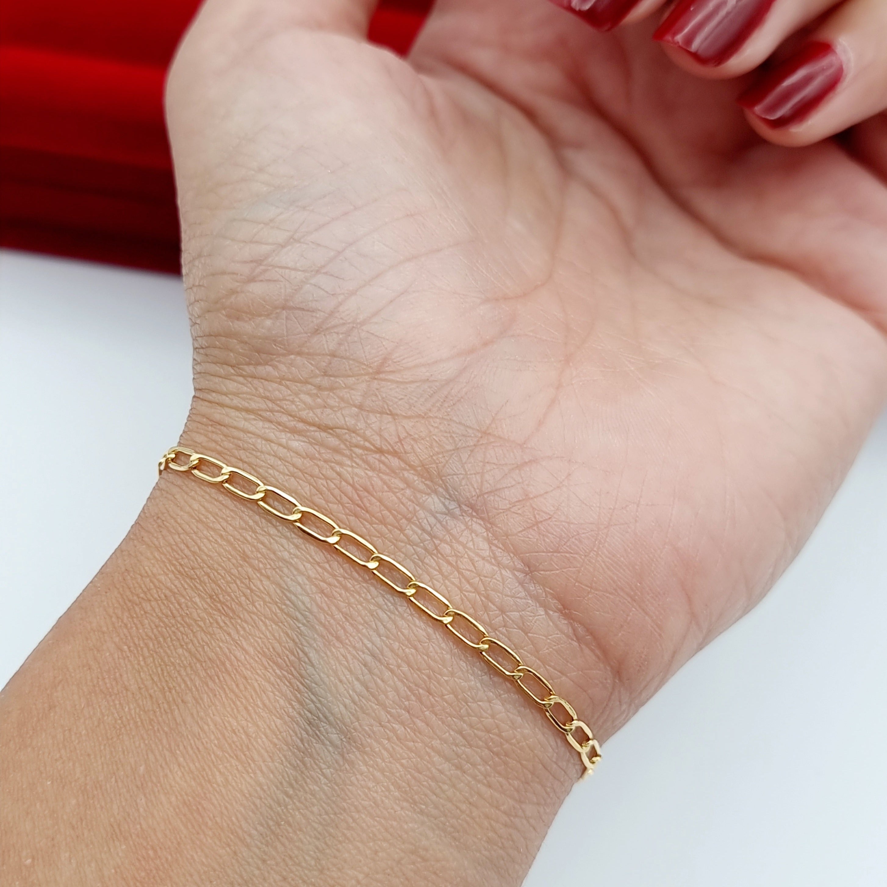 18K Pure Gold Linked Bracelet