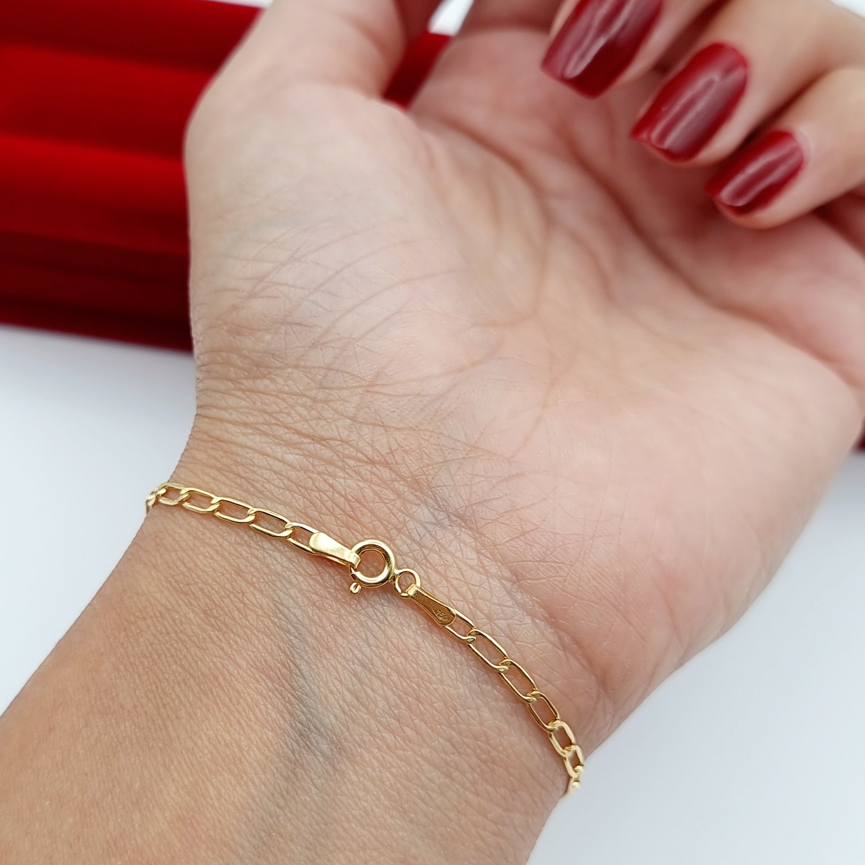 18K Pure Gold Linked Bracelet