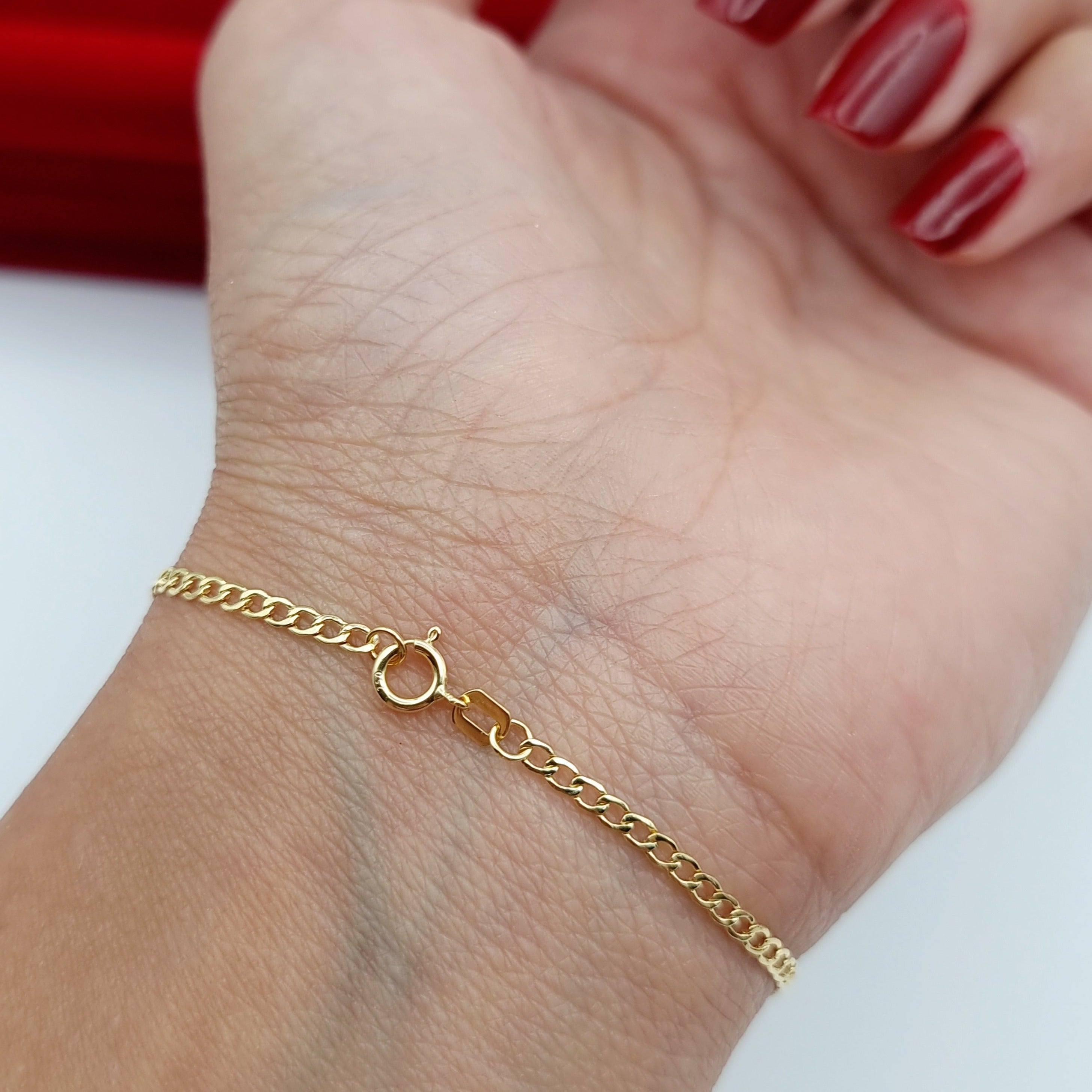 18K Pure Gold Linked Bracelet