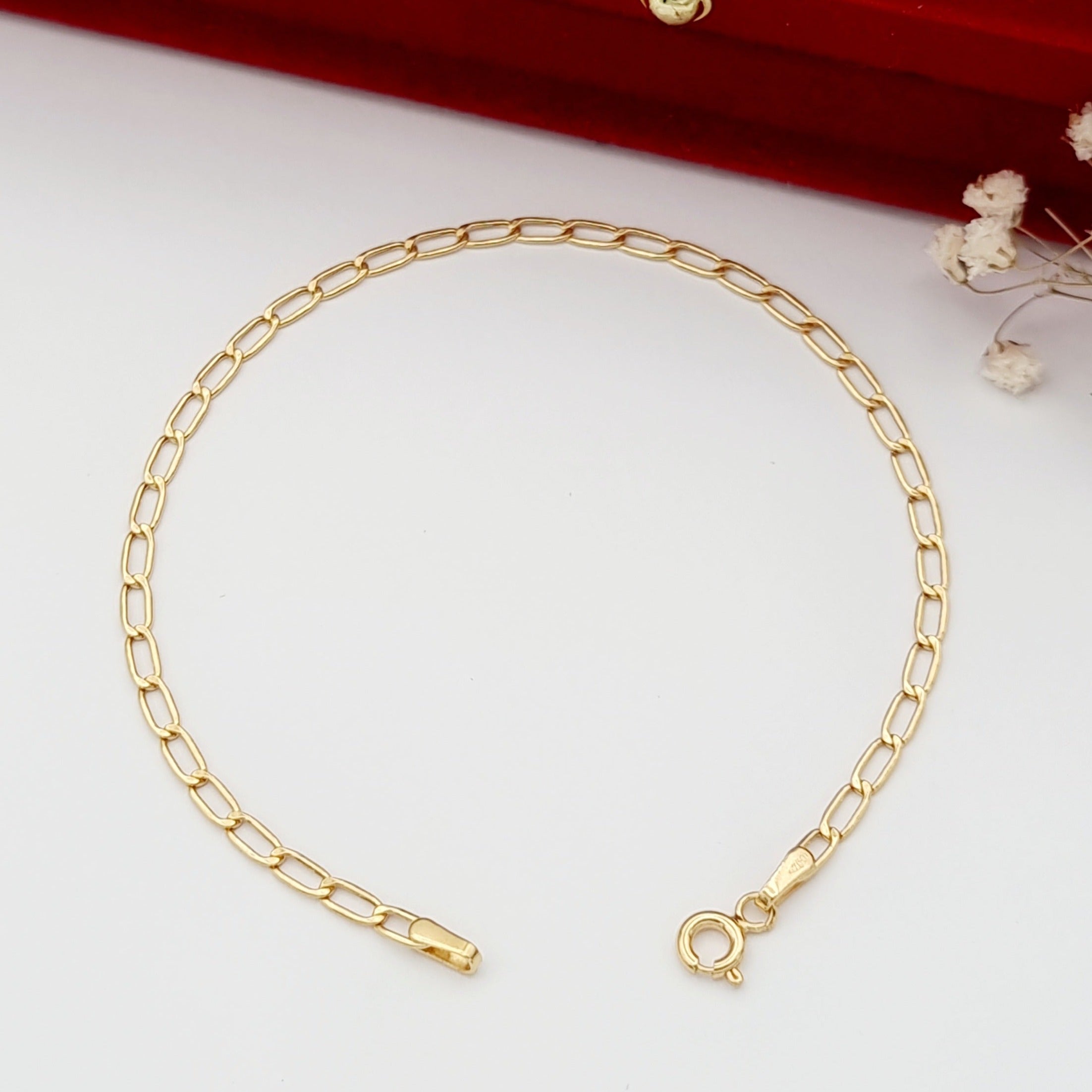 18K Pure Gold Linked Bracelet