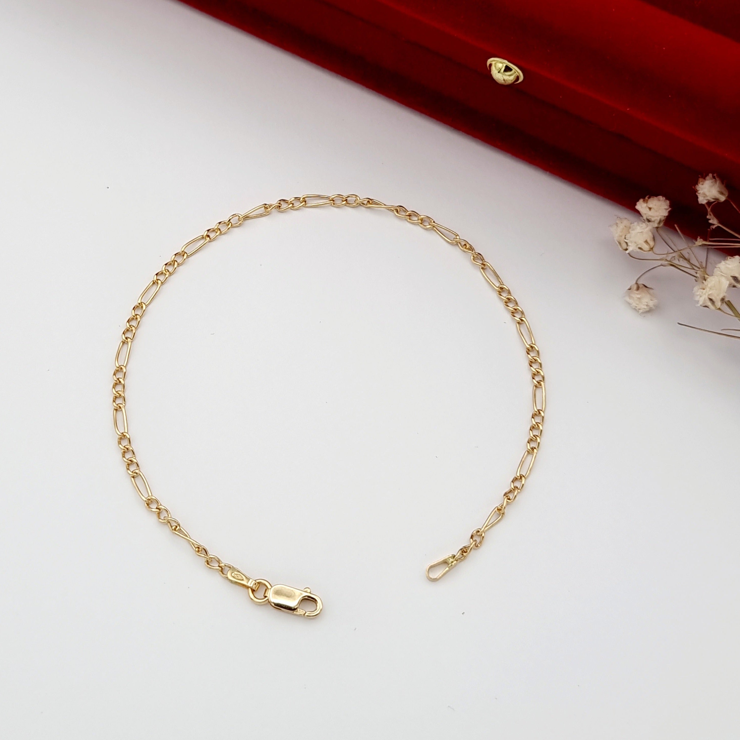 18K Pure Gold Linked Bracelet