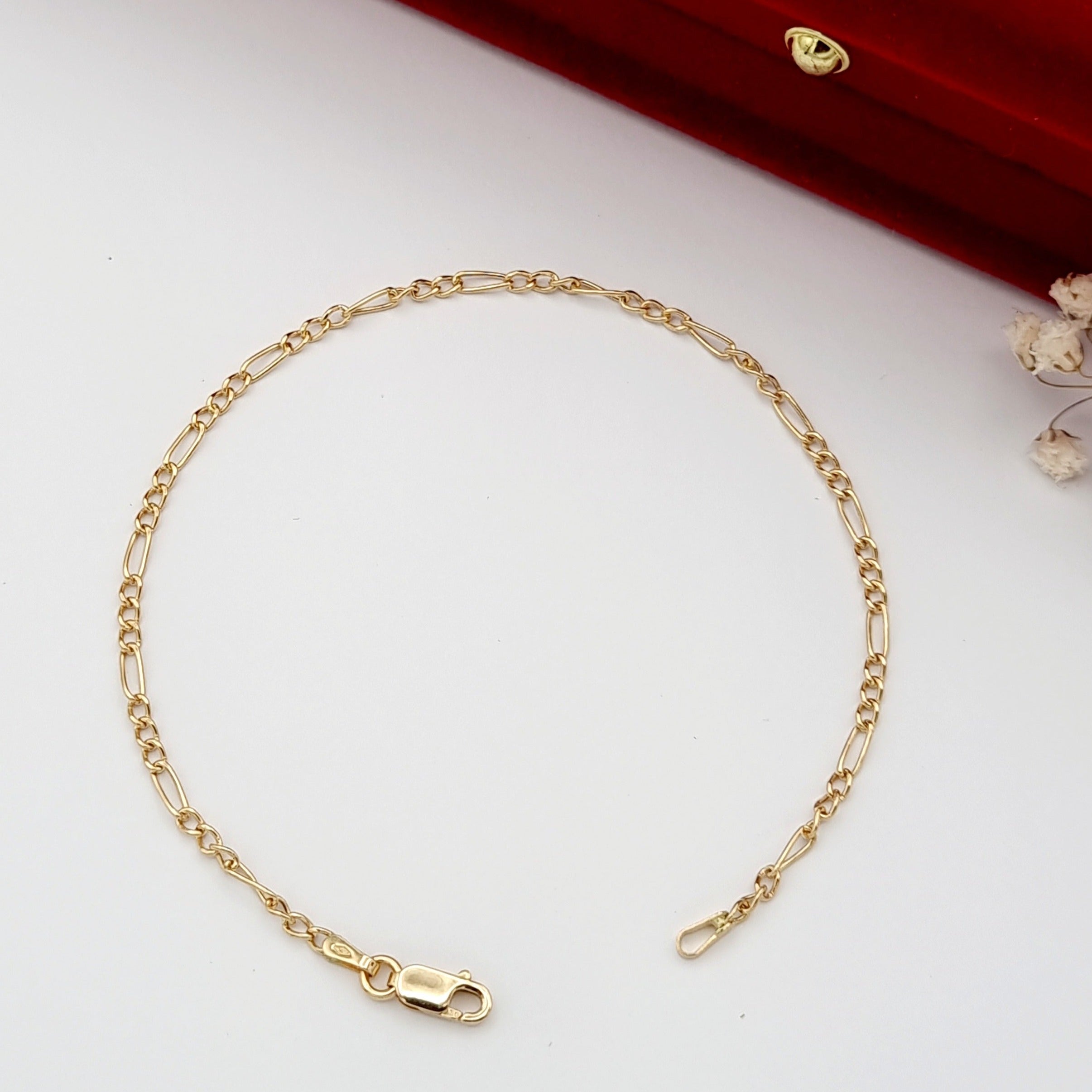 18K Pure Gold Linked Bracelet