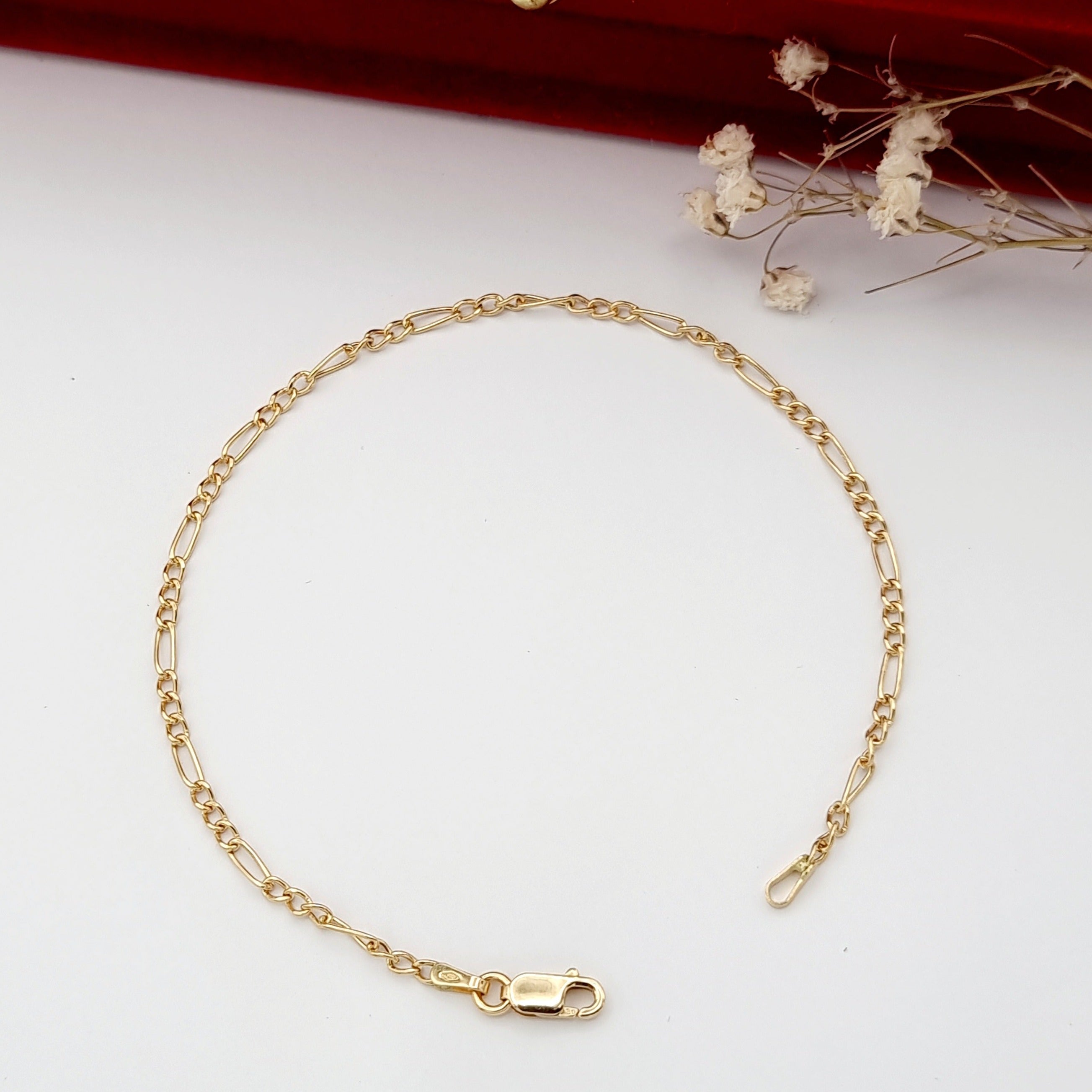 18K Pure Gold Linked Bracelet